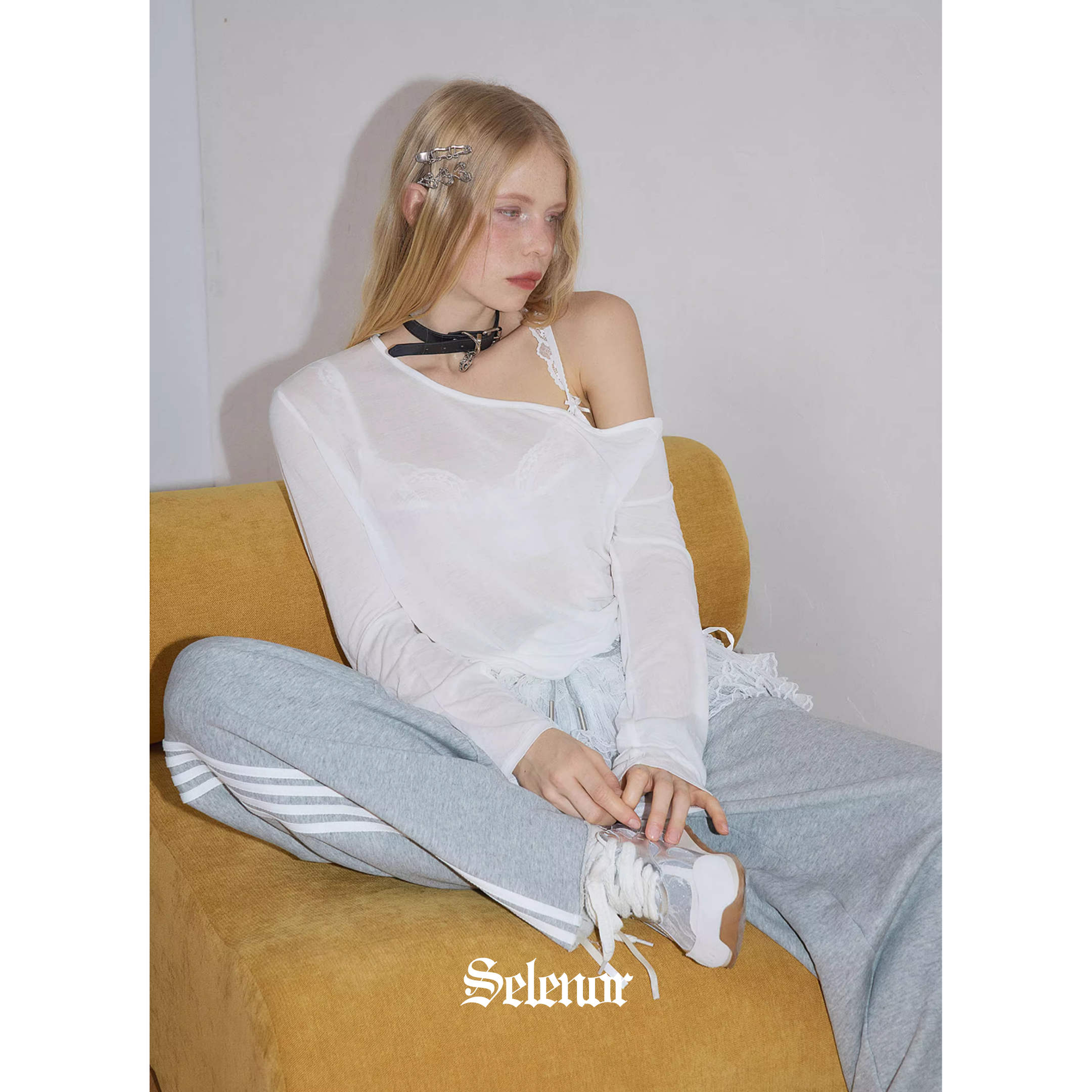 Asymmetry off shoulder tops
