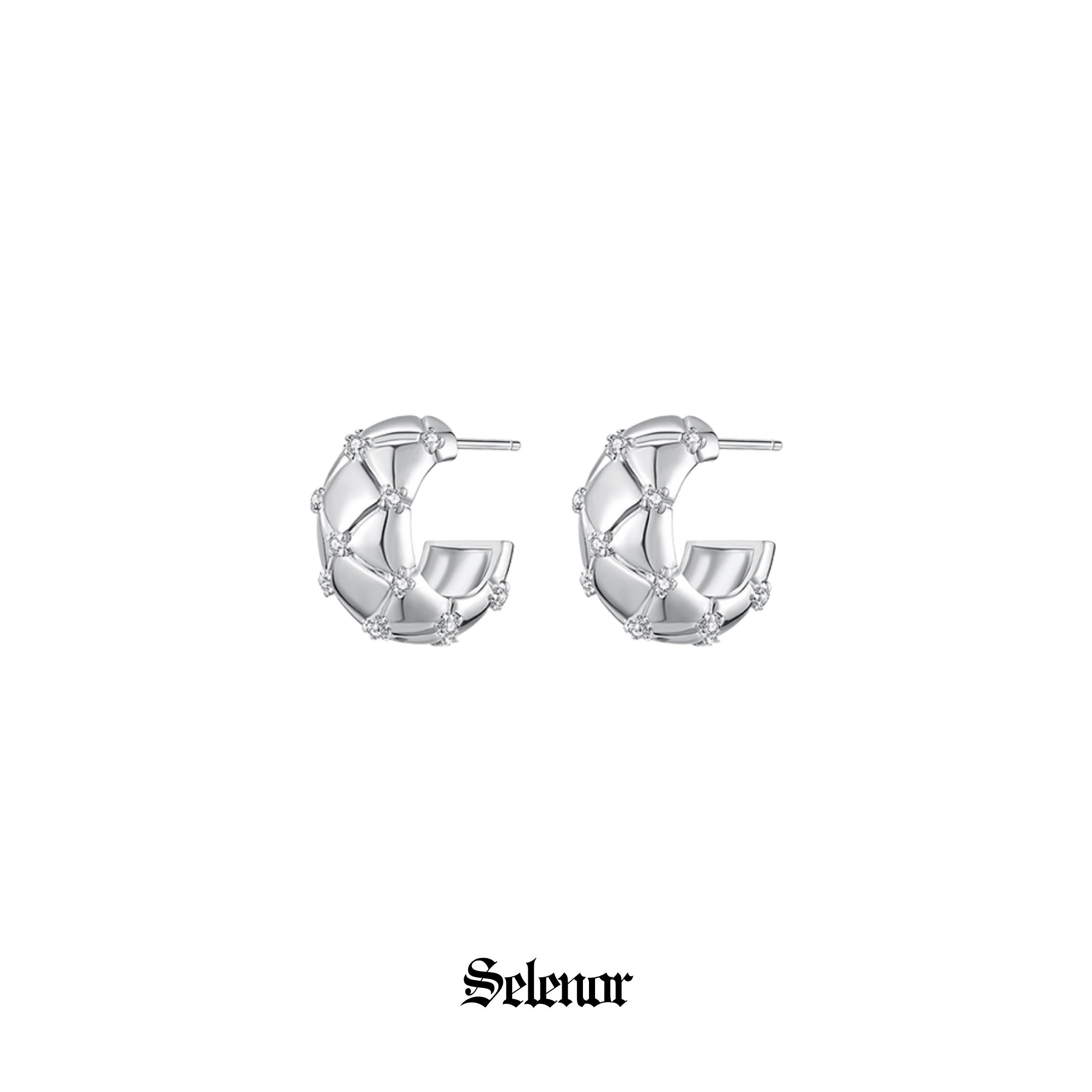 S925 noir bloom pierce