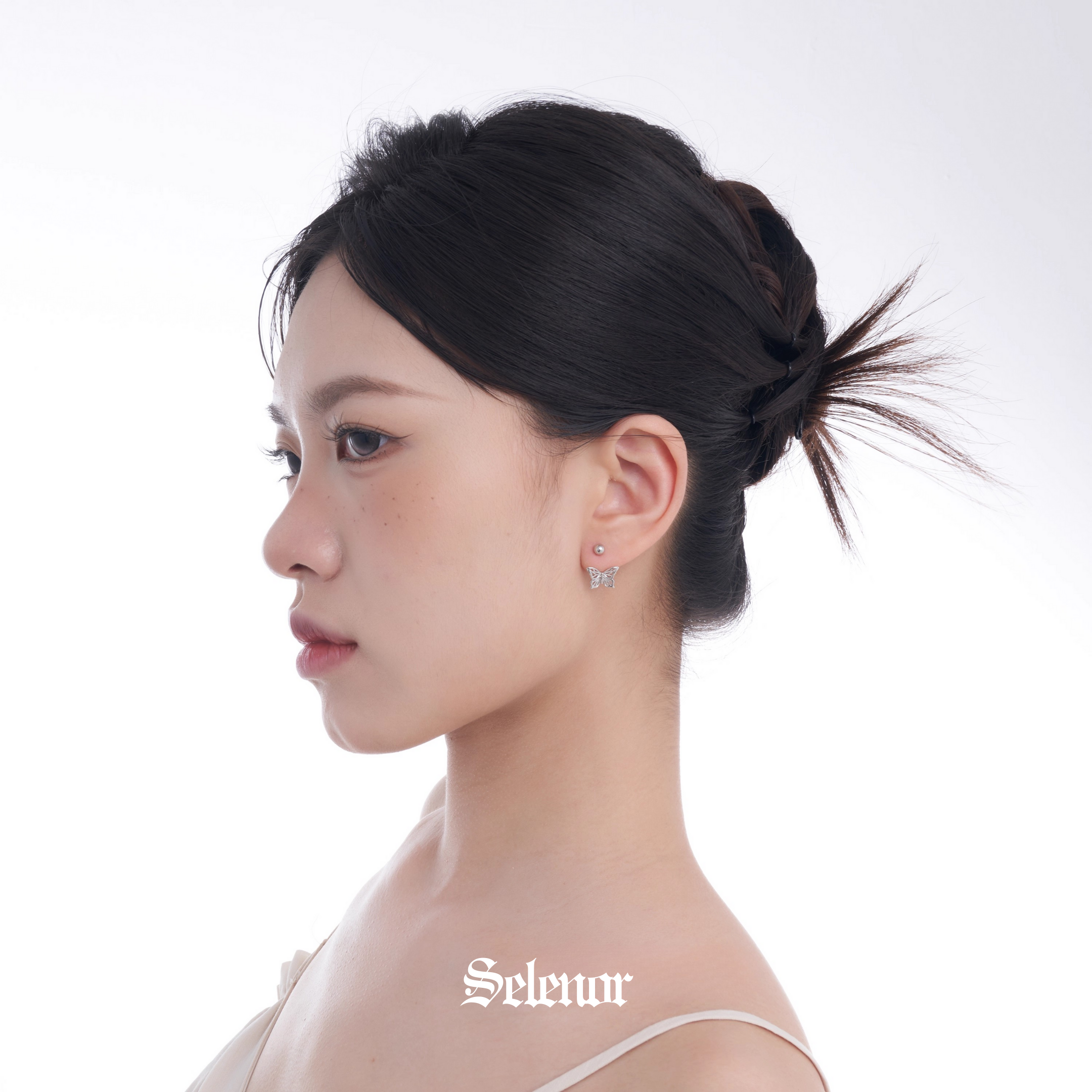 S925 papillon pierce