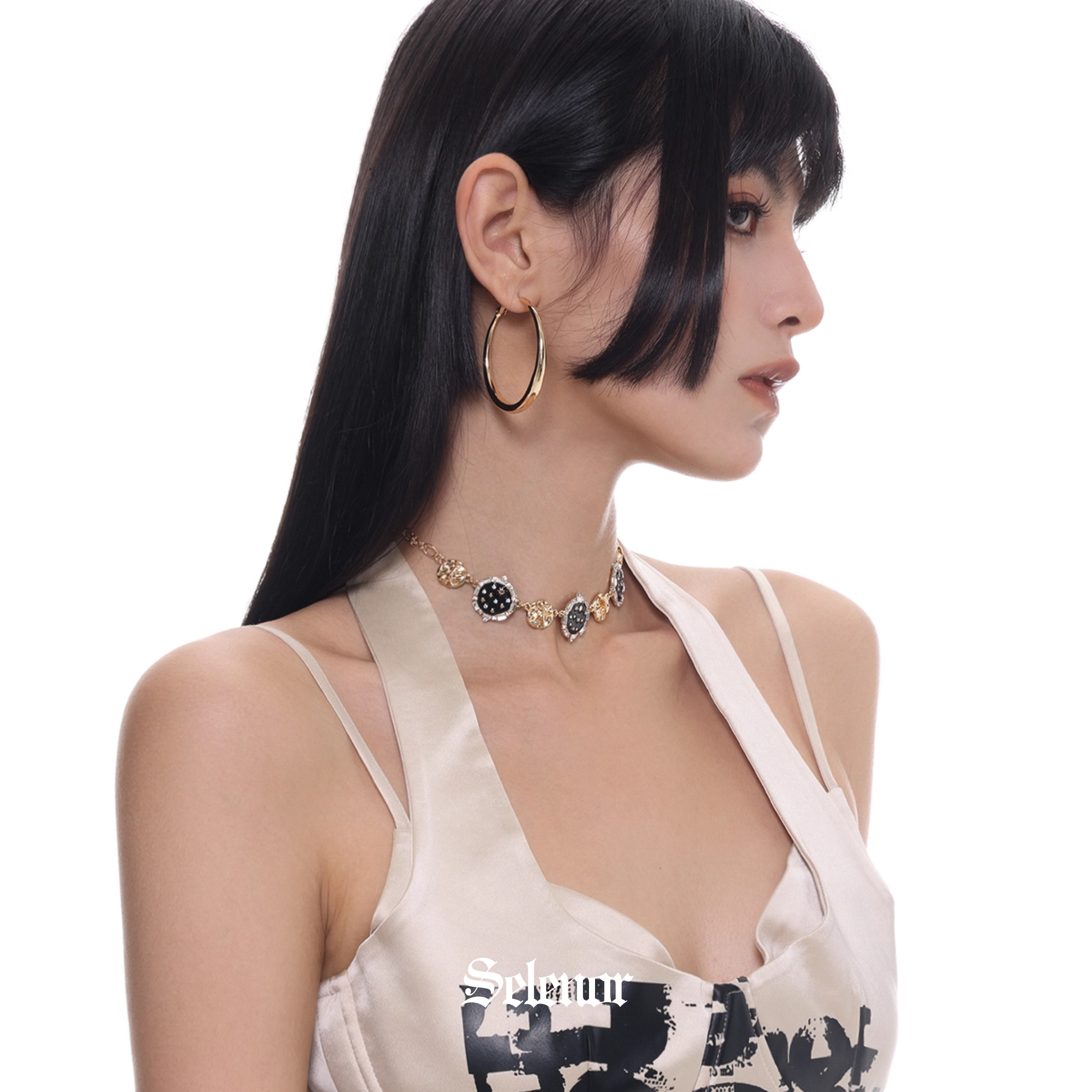S925 Aurora hoop pierce