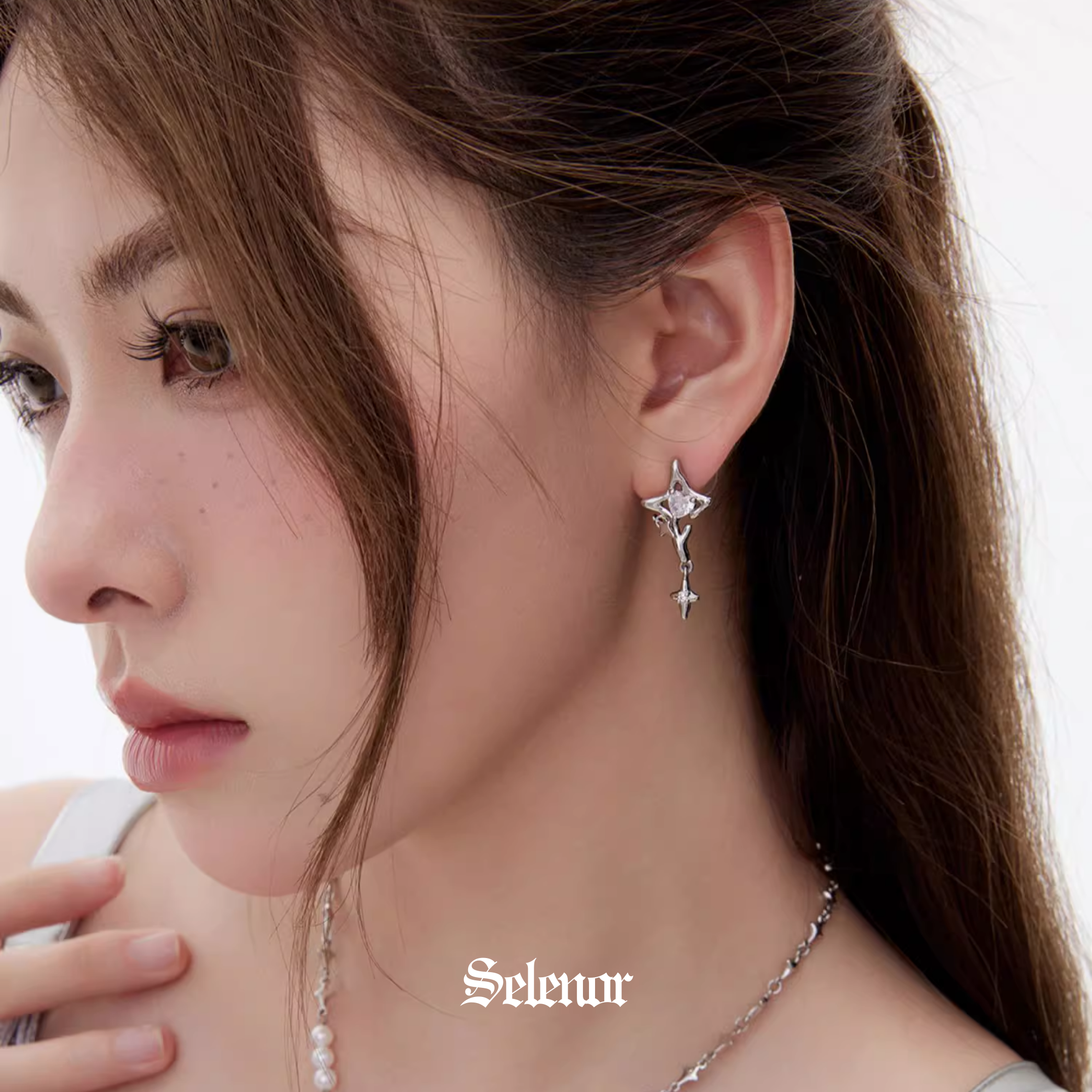 S925 Cubic zirconia stellune pierce