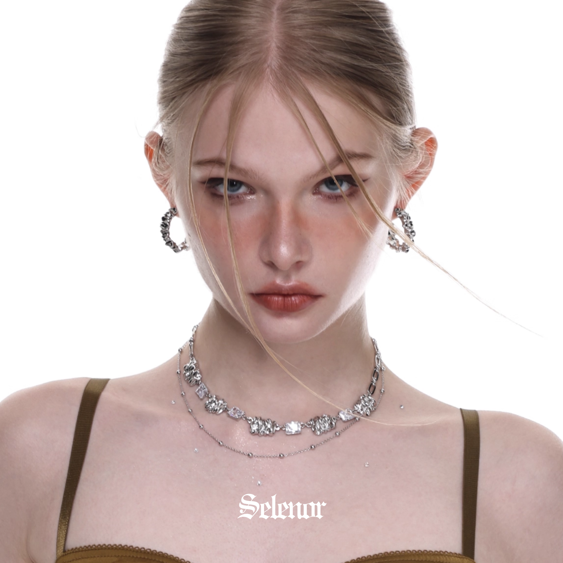 Cubic zirconia aether necklace