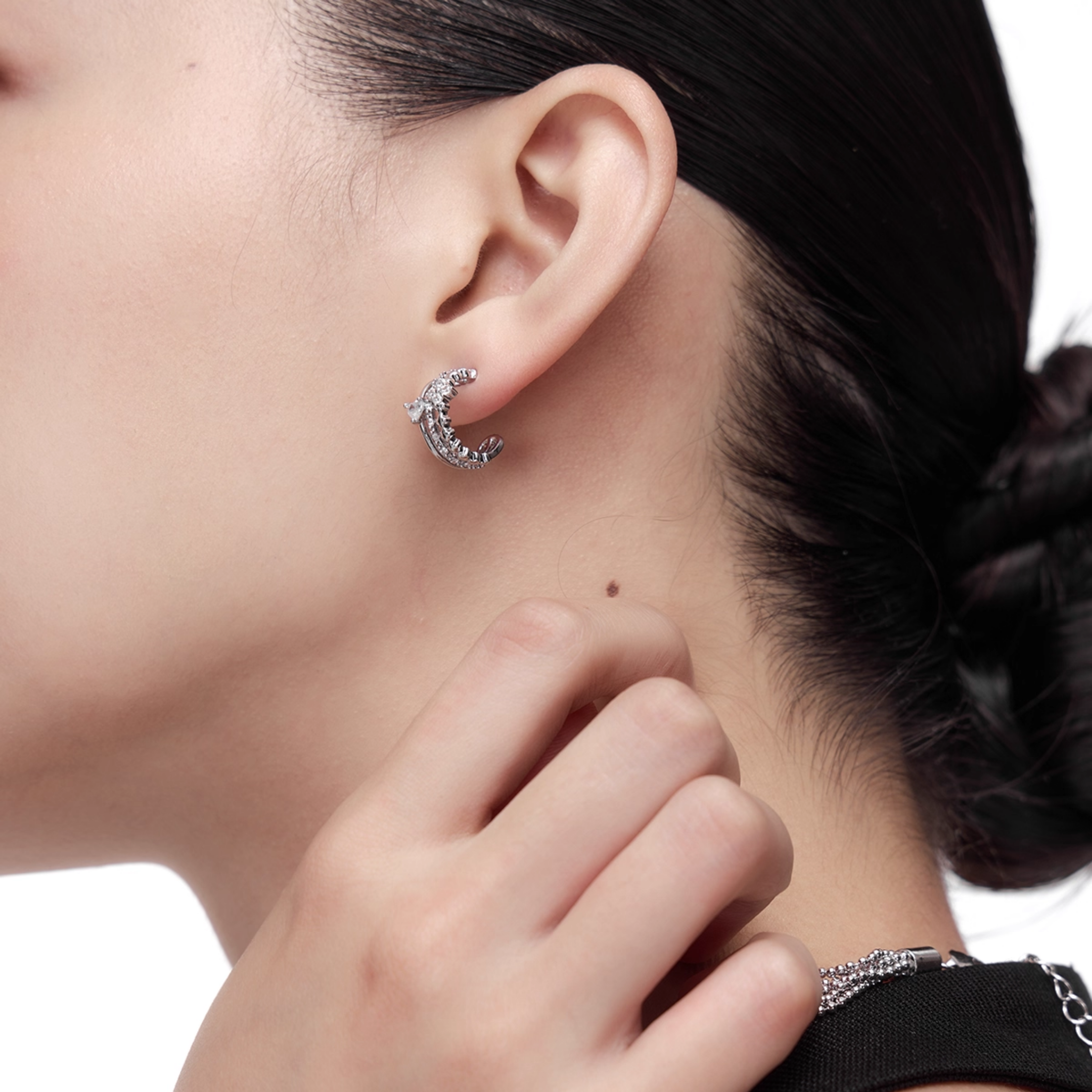 S925 Cubic zirconia celestia pierce