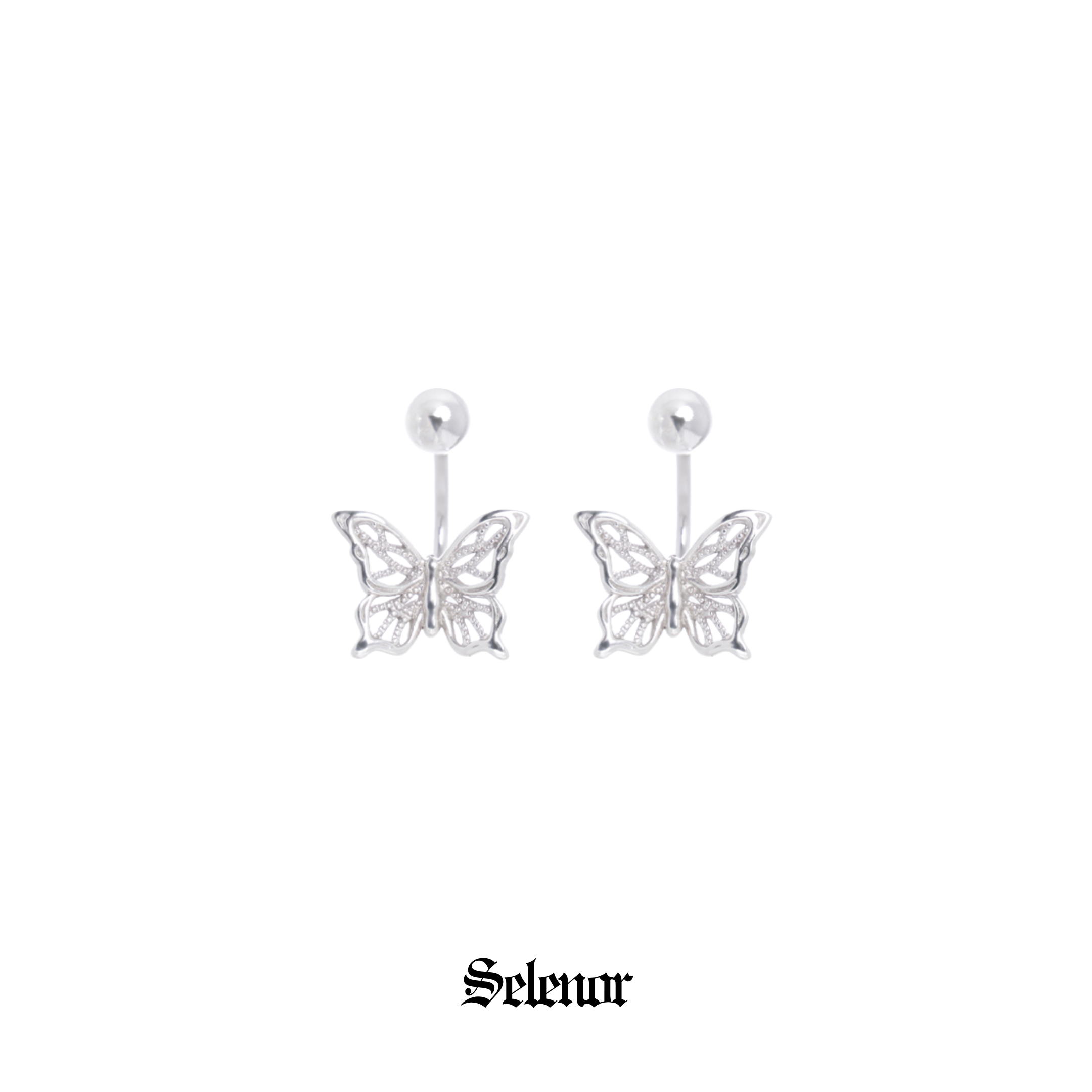 S925 papillon pierce