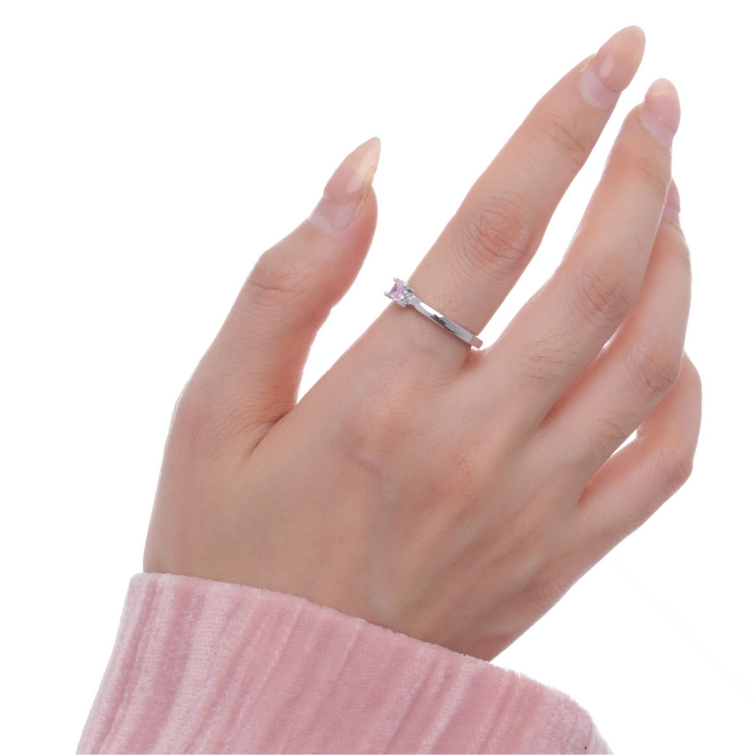 S925 cubic zirconia roselia ring