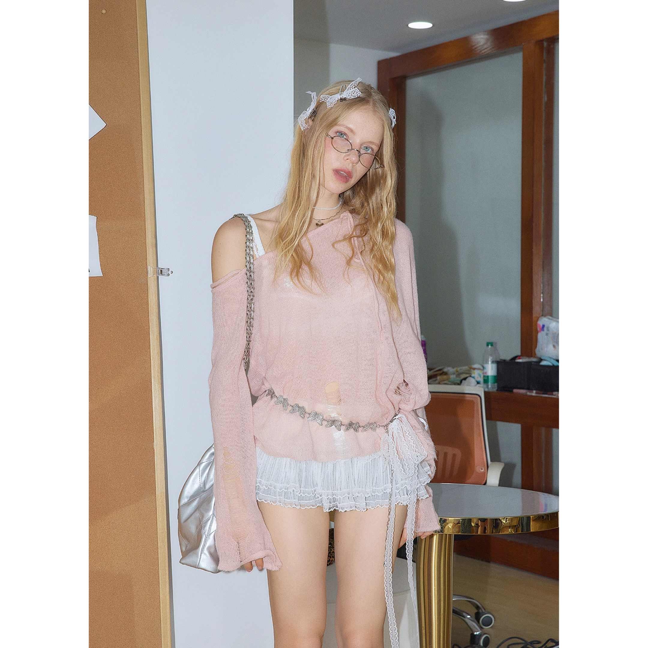 Lace layer skirt