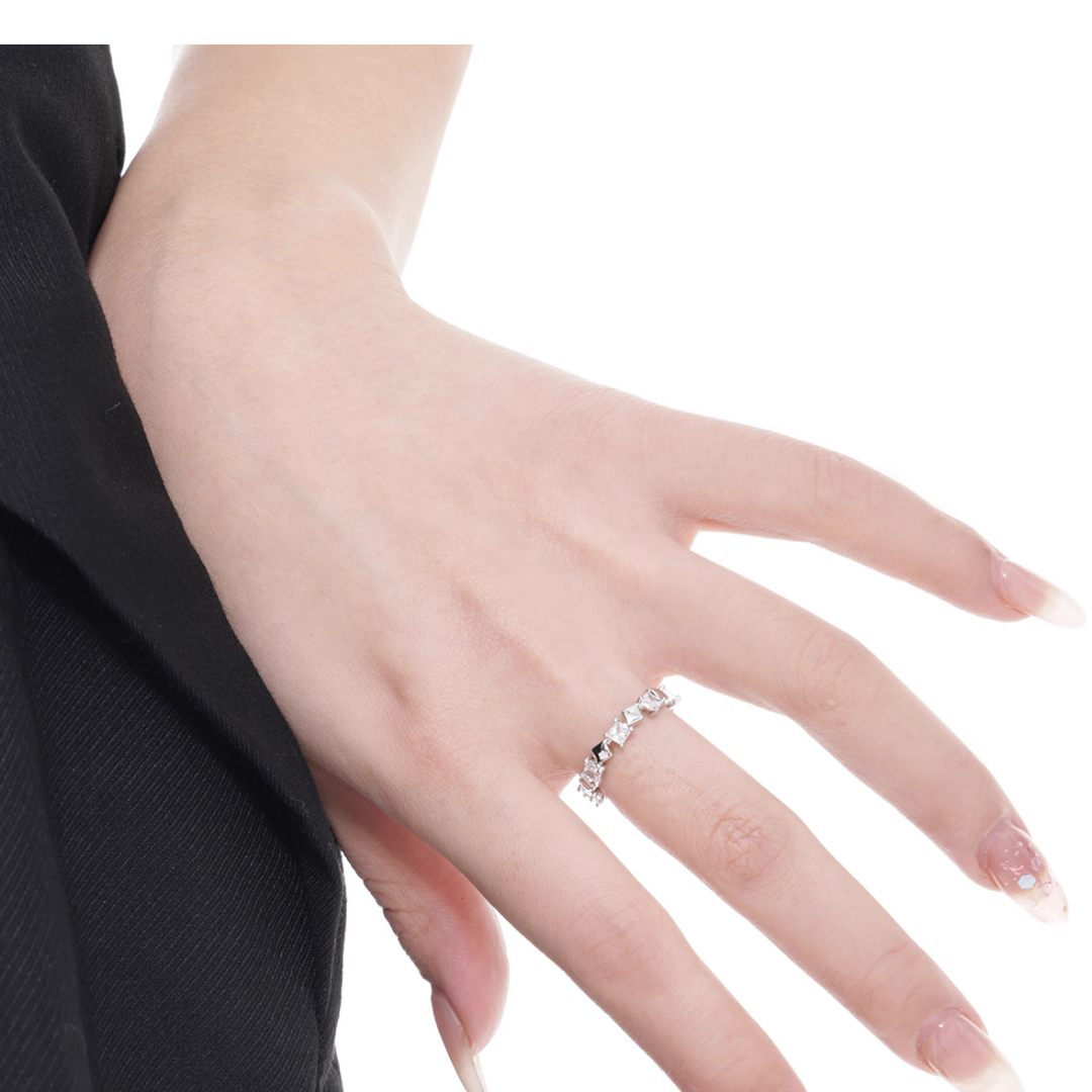 S925 Cubic zirconia glacia ring