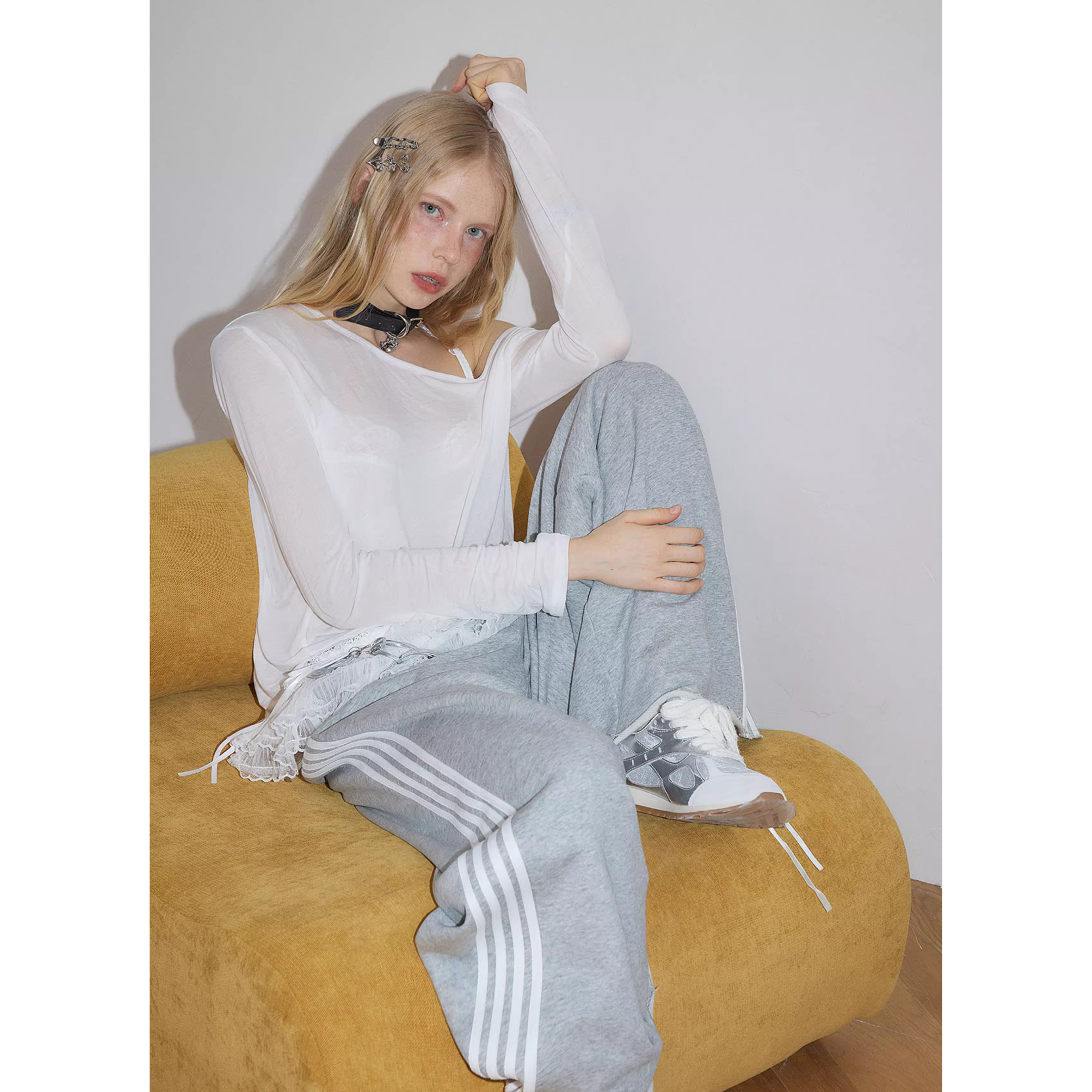 Asymmetry off shoulder tops