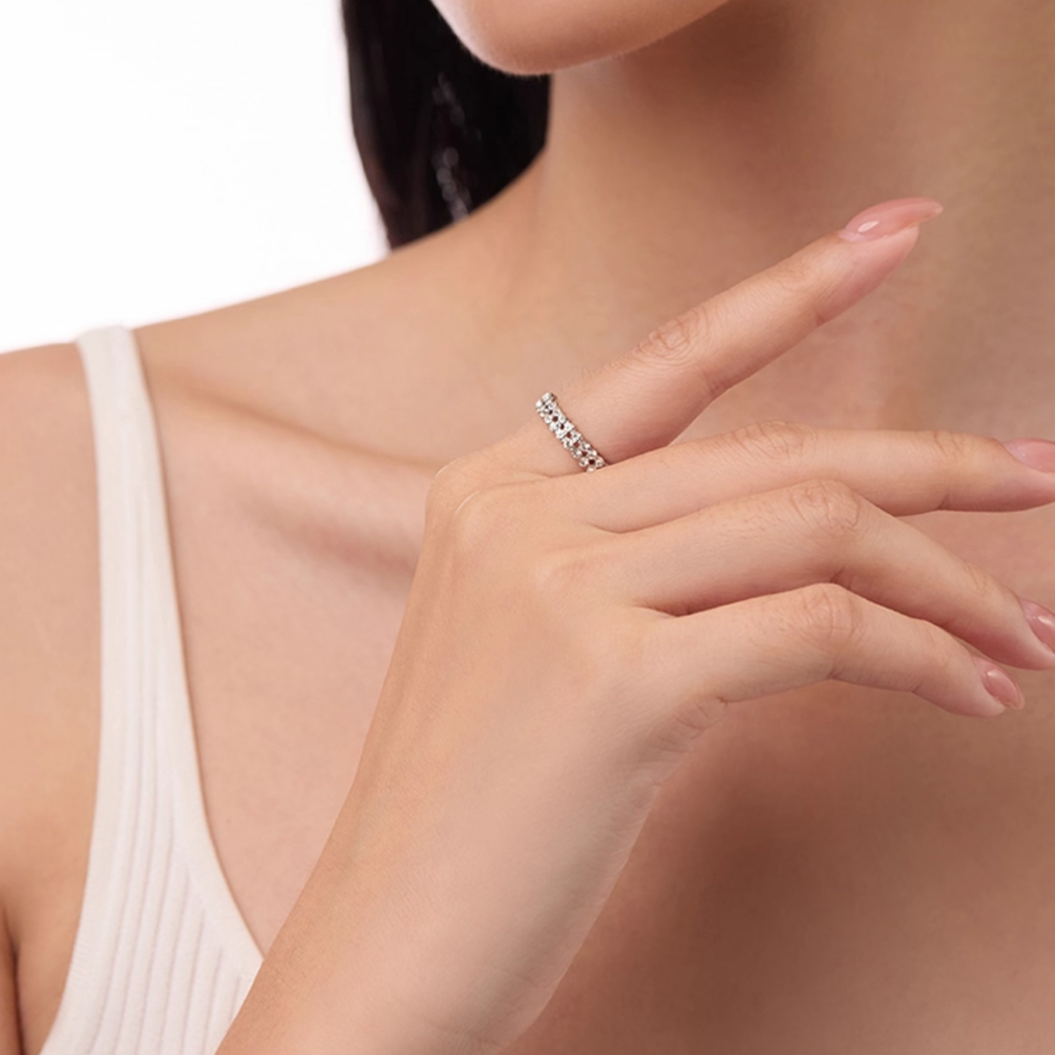 S925 cubic zirconia ivelle ring