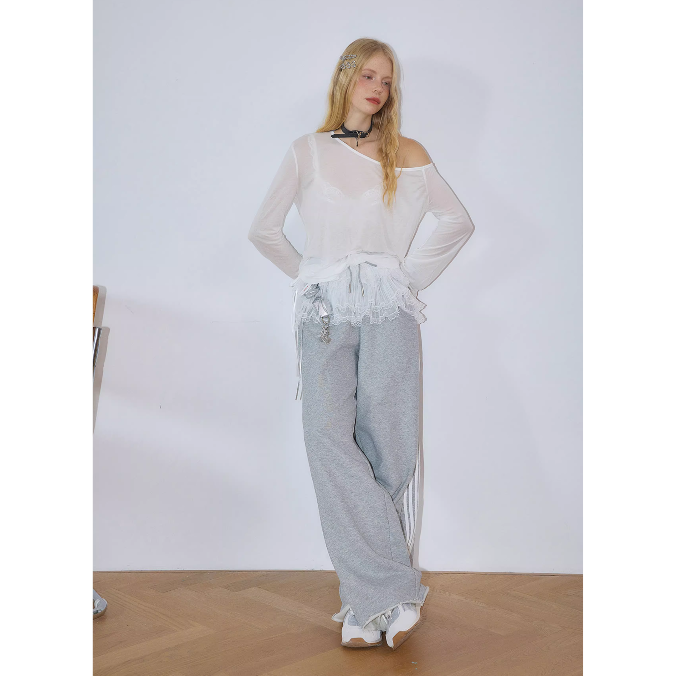 Side stripe sweat pants