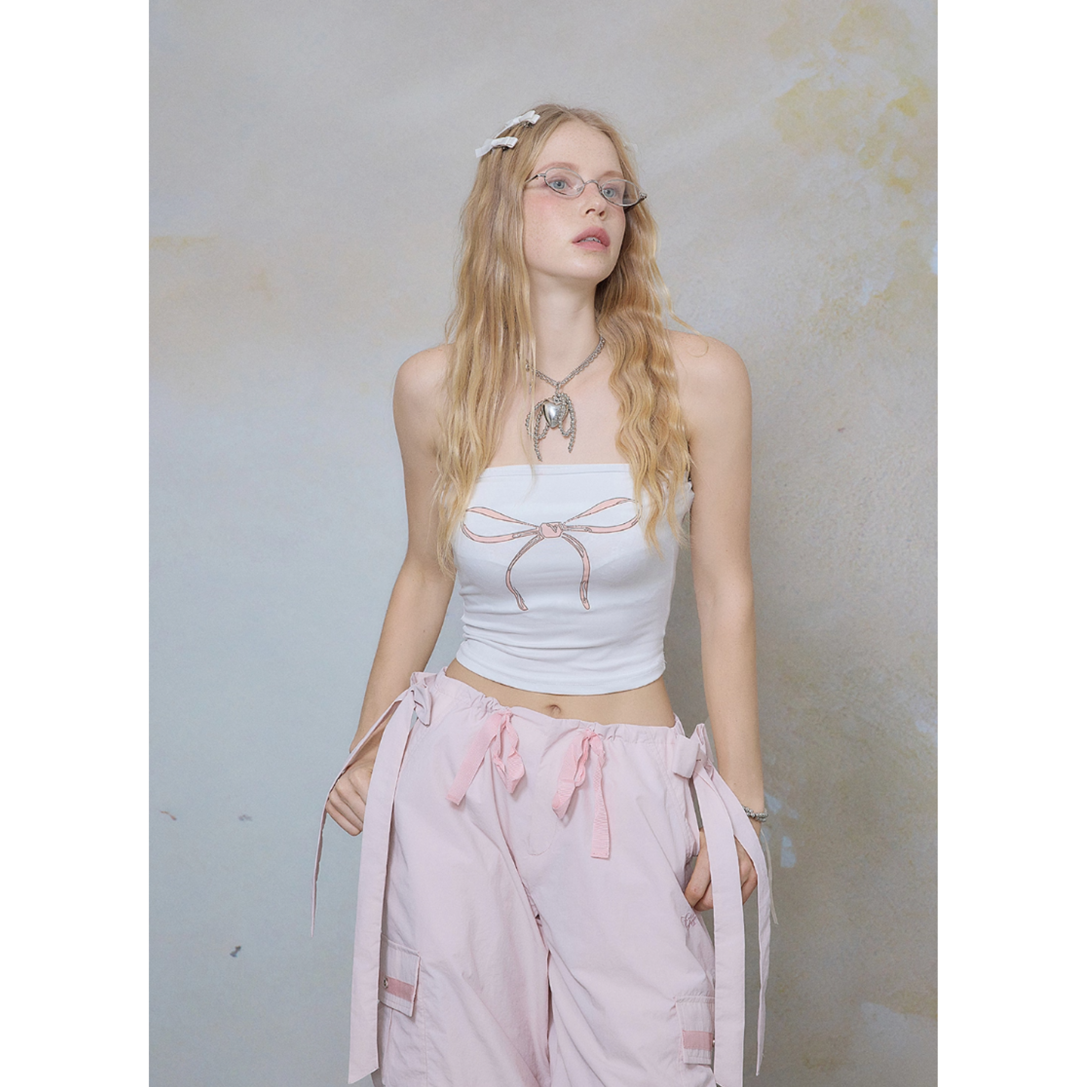 Ribbon embroidery tube tops