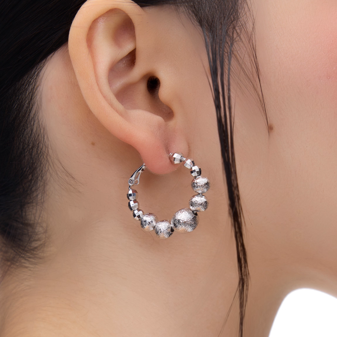 S925 Sphere hoop Pierce