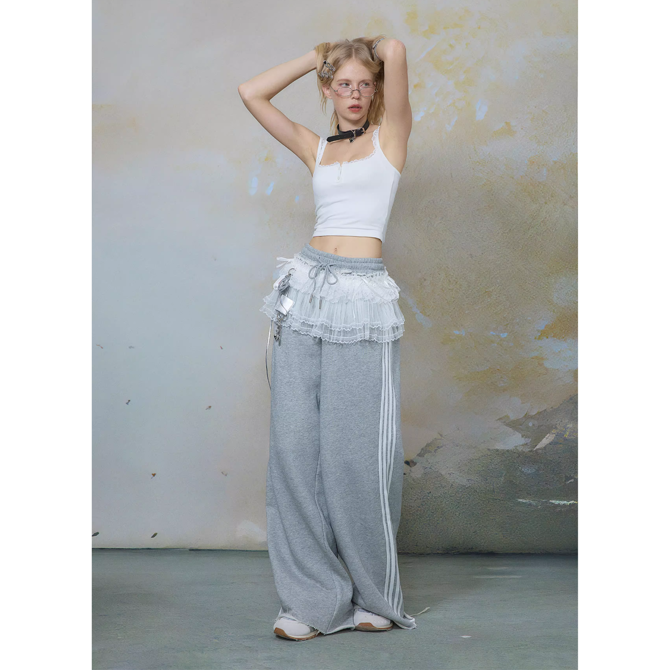 Side stripe sweat pants