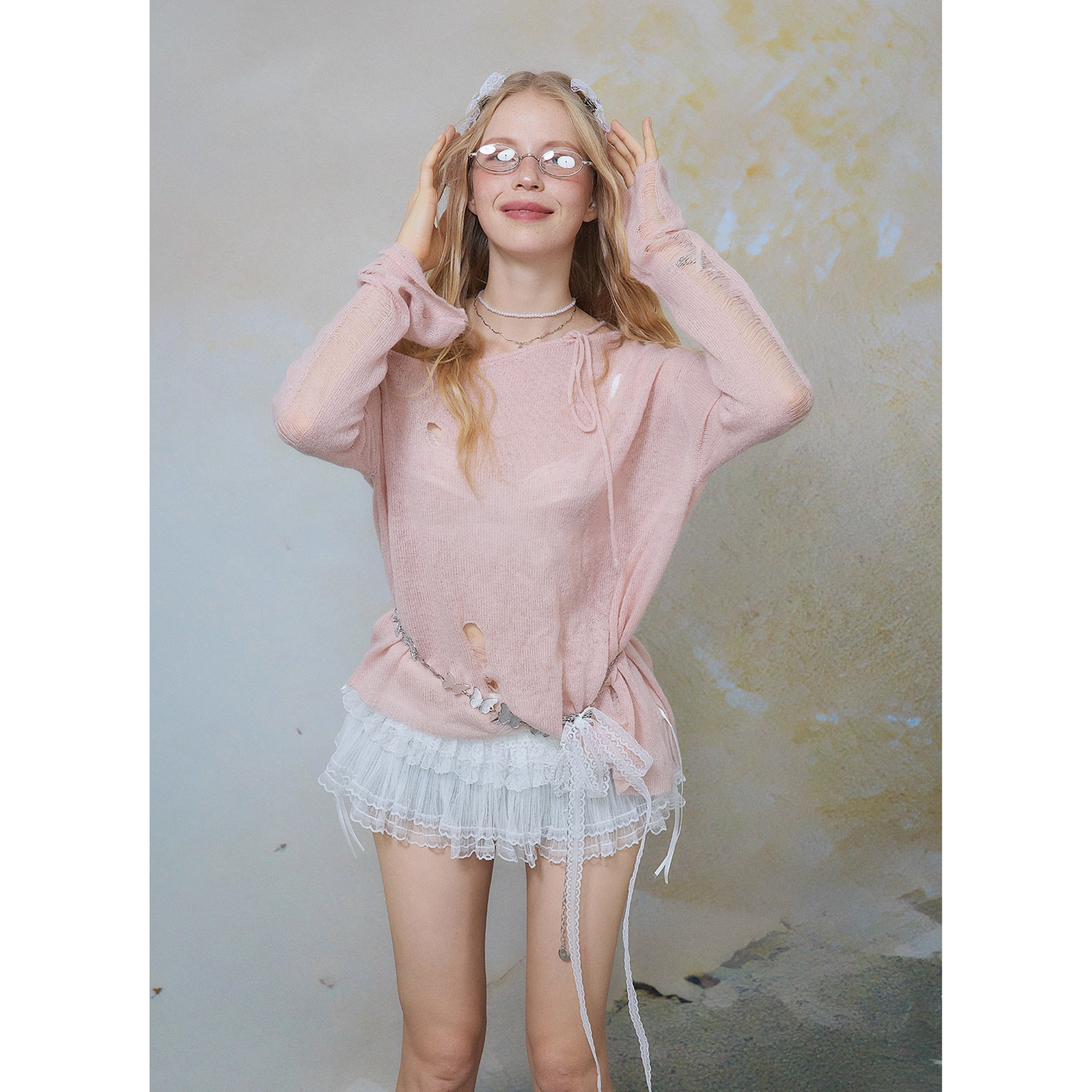 Velour knit tops