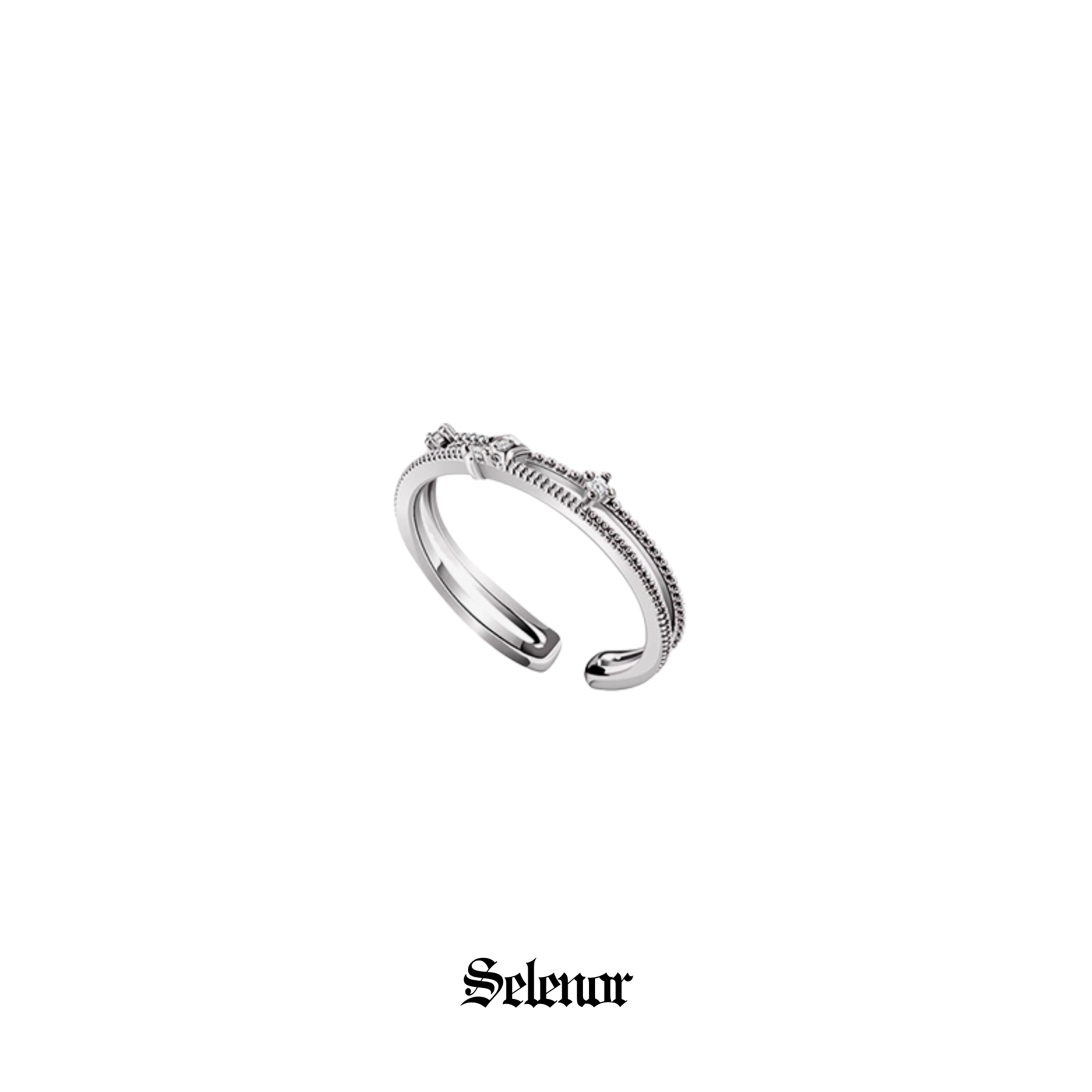 Cubic zirconia lumière ring