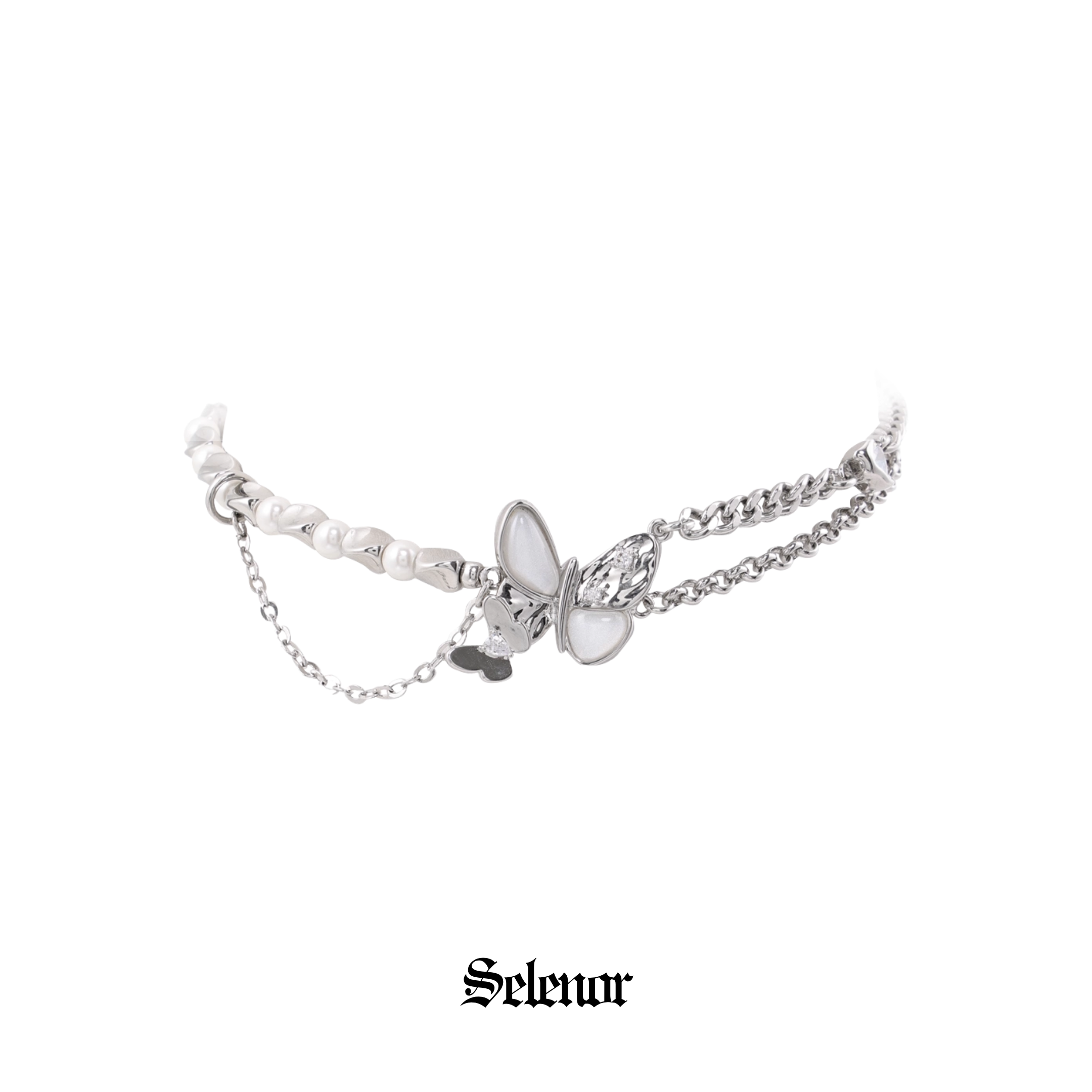 S925 Cubic zirconia Butterfly glow bracelet