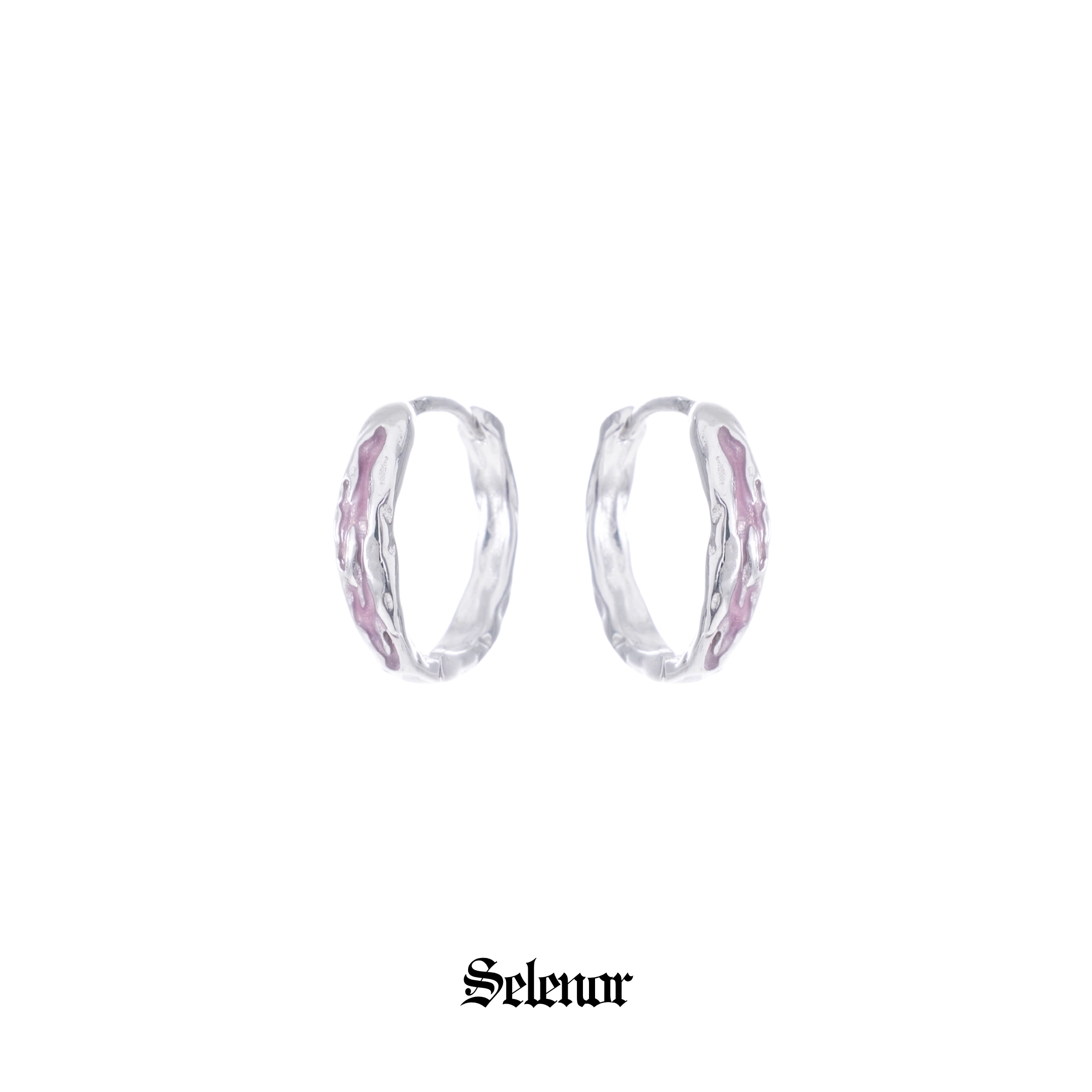 S925 Textured hoop pierce