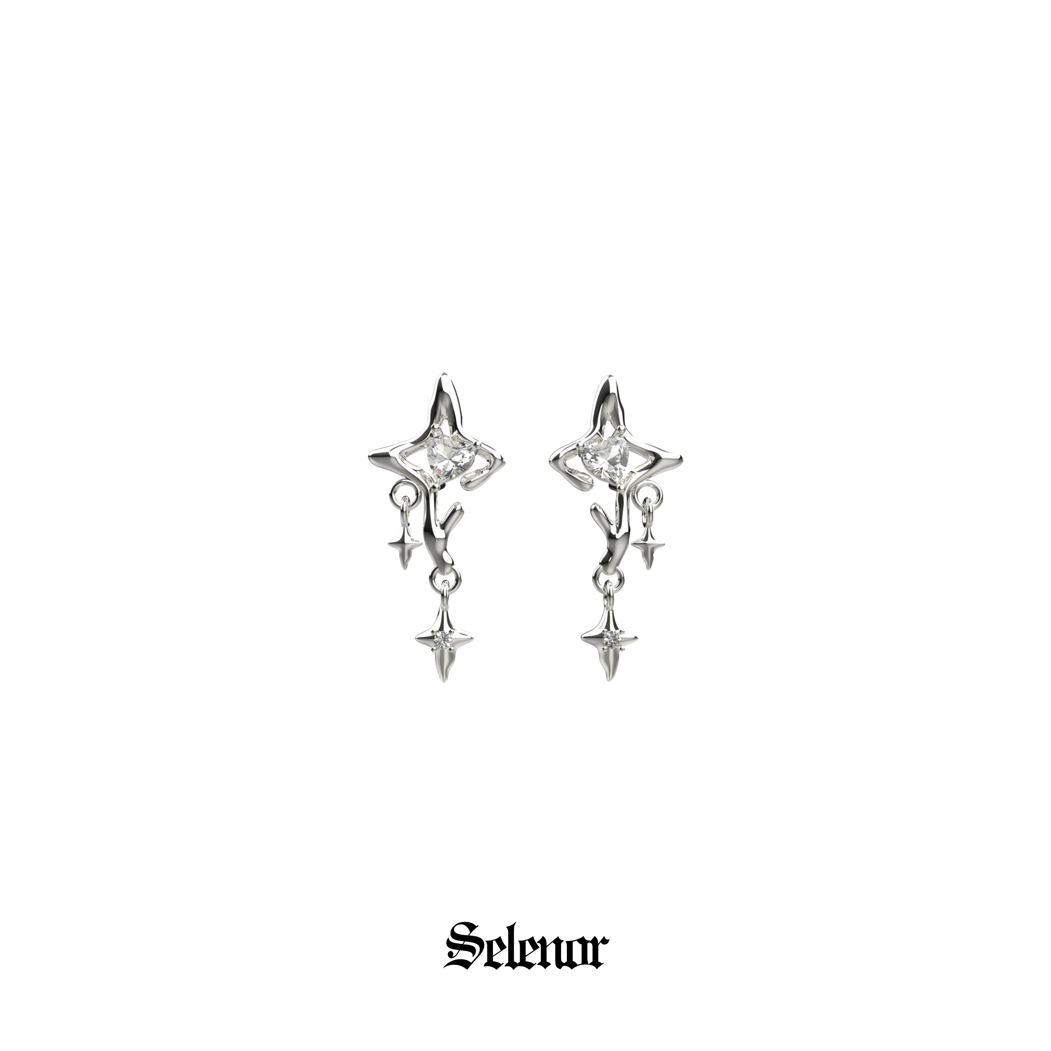 S925 Cubic zirconia stellune pierce