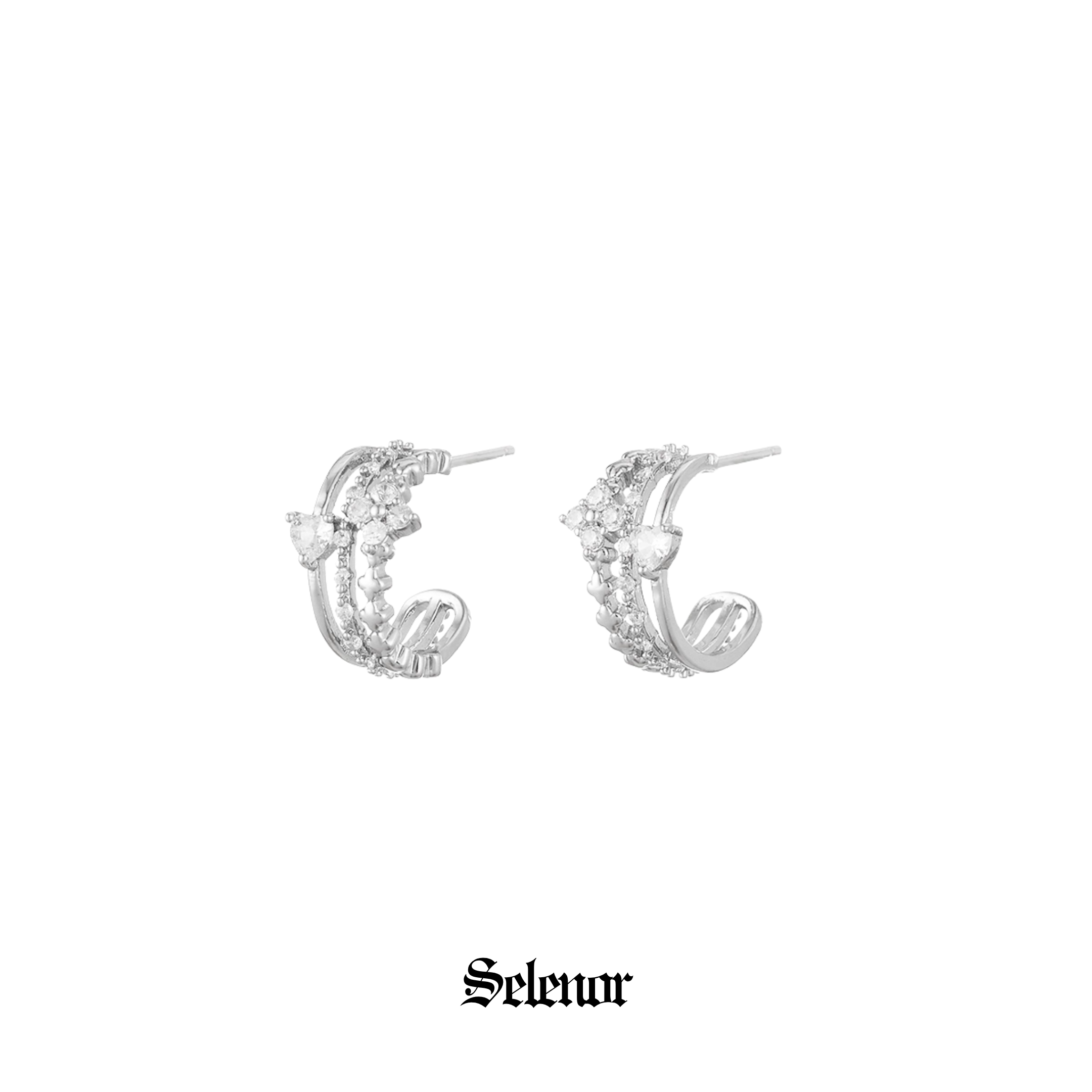 S925 Cubic zirconia celestia pierce