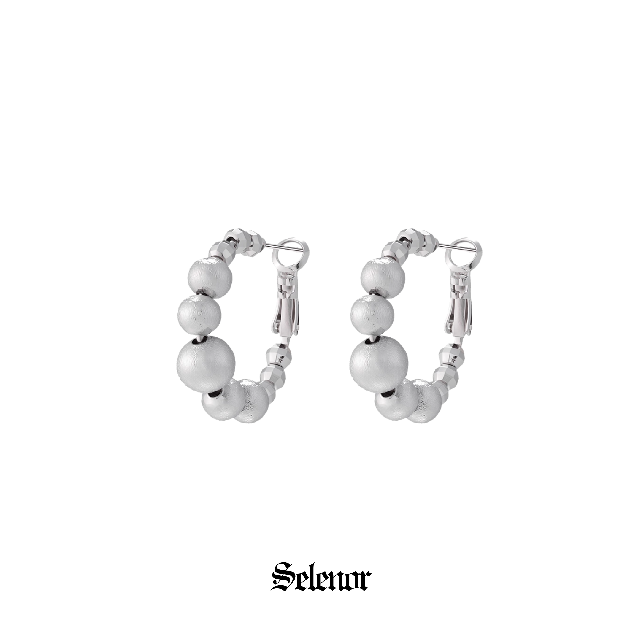 S925 Sphere hoop Pierce