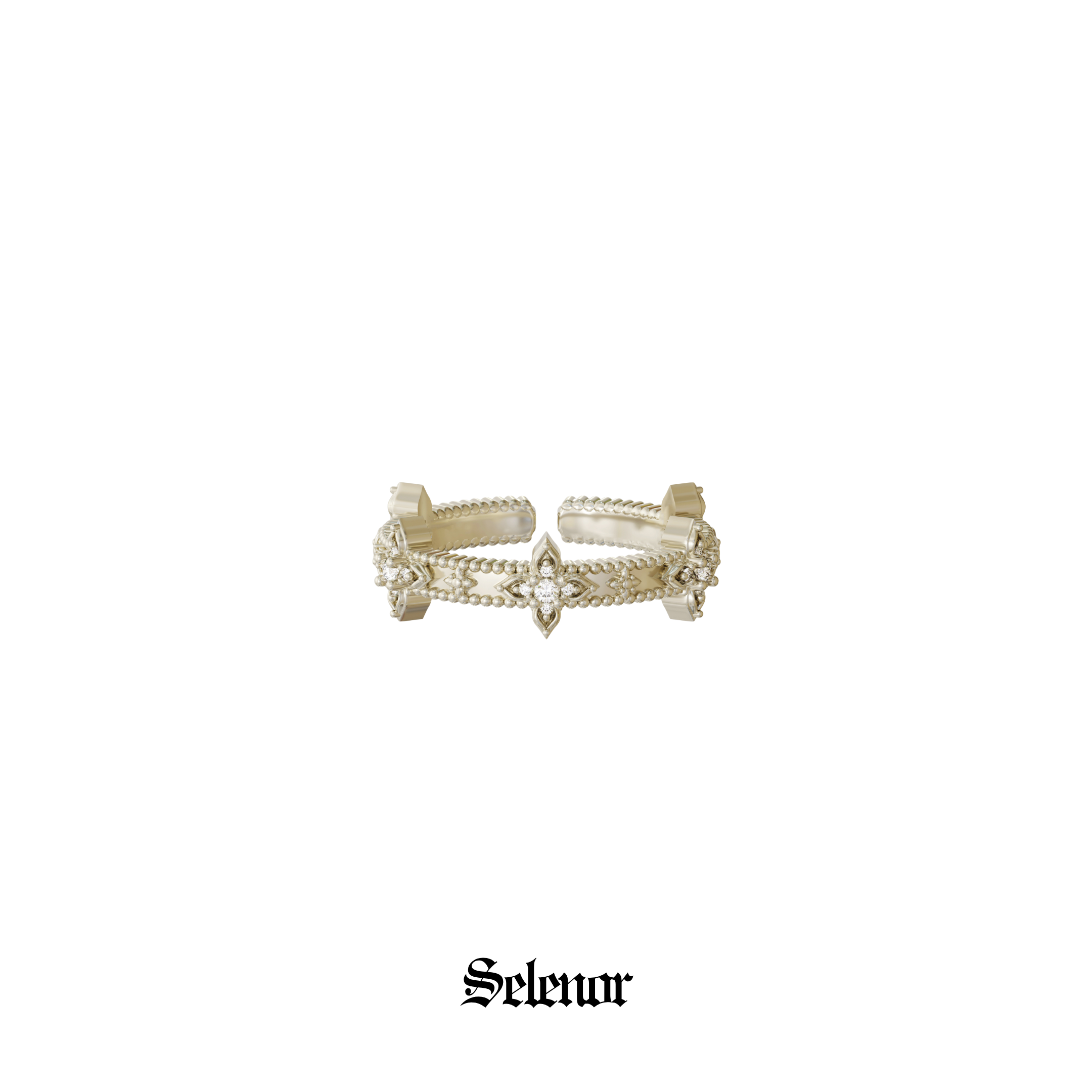 Cubic zirconia elvien ring[set item]