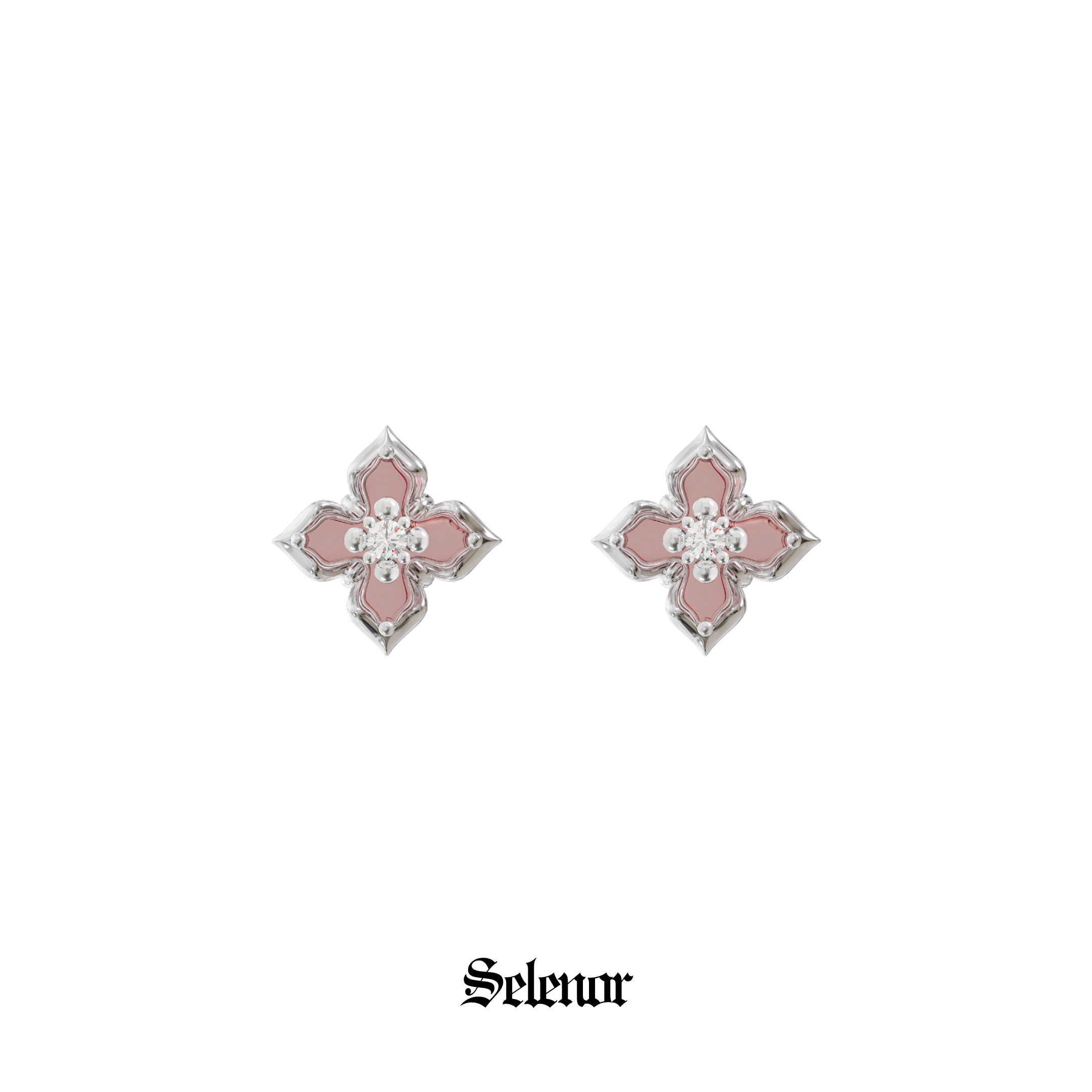 Cubic zirconia rosine pierce[set item]
