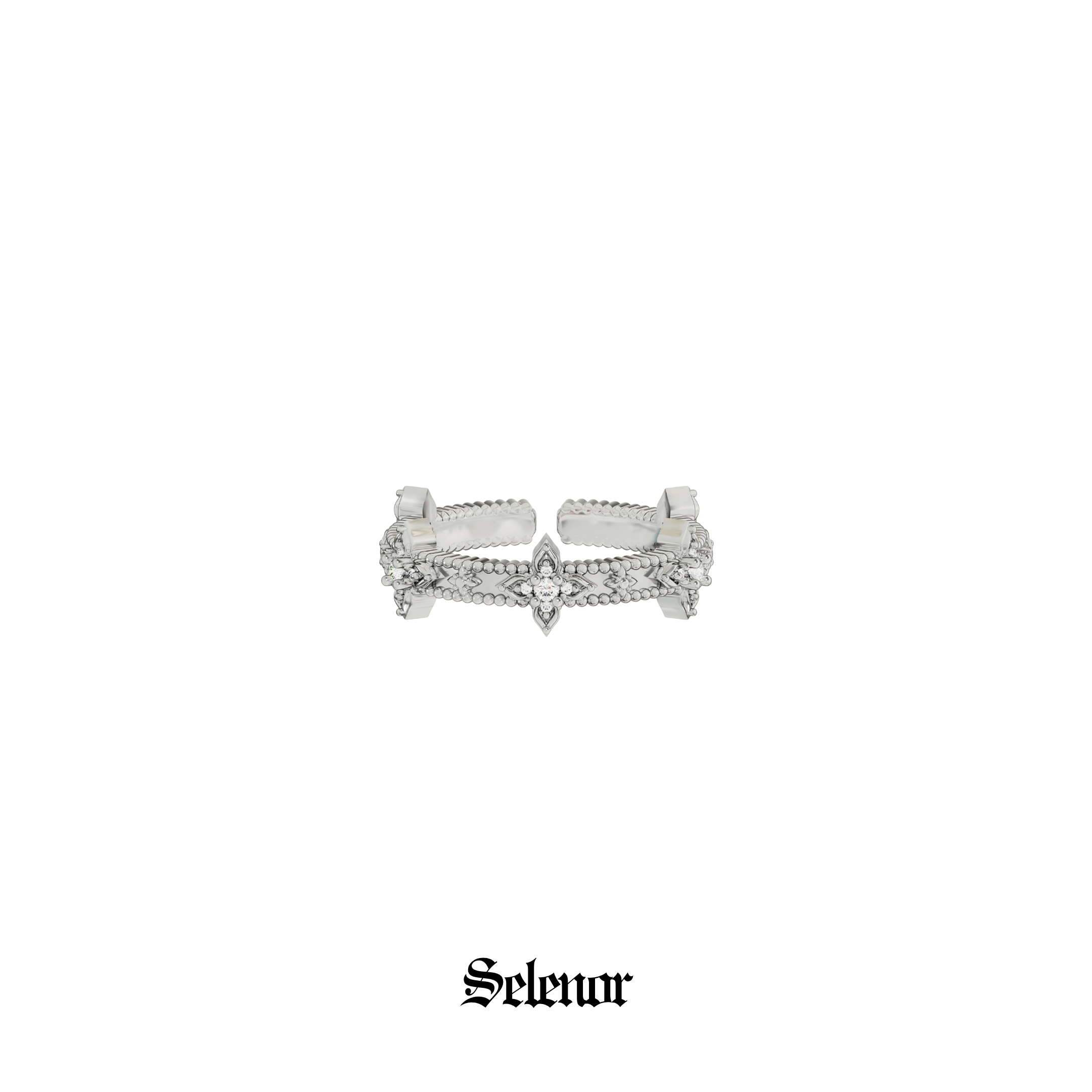 Cubic zirconia elvien ring[set item]