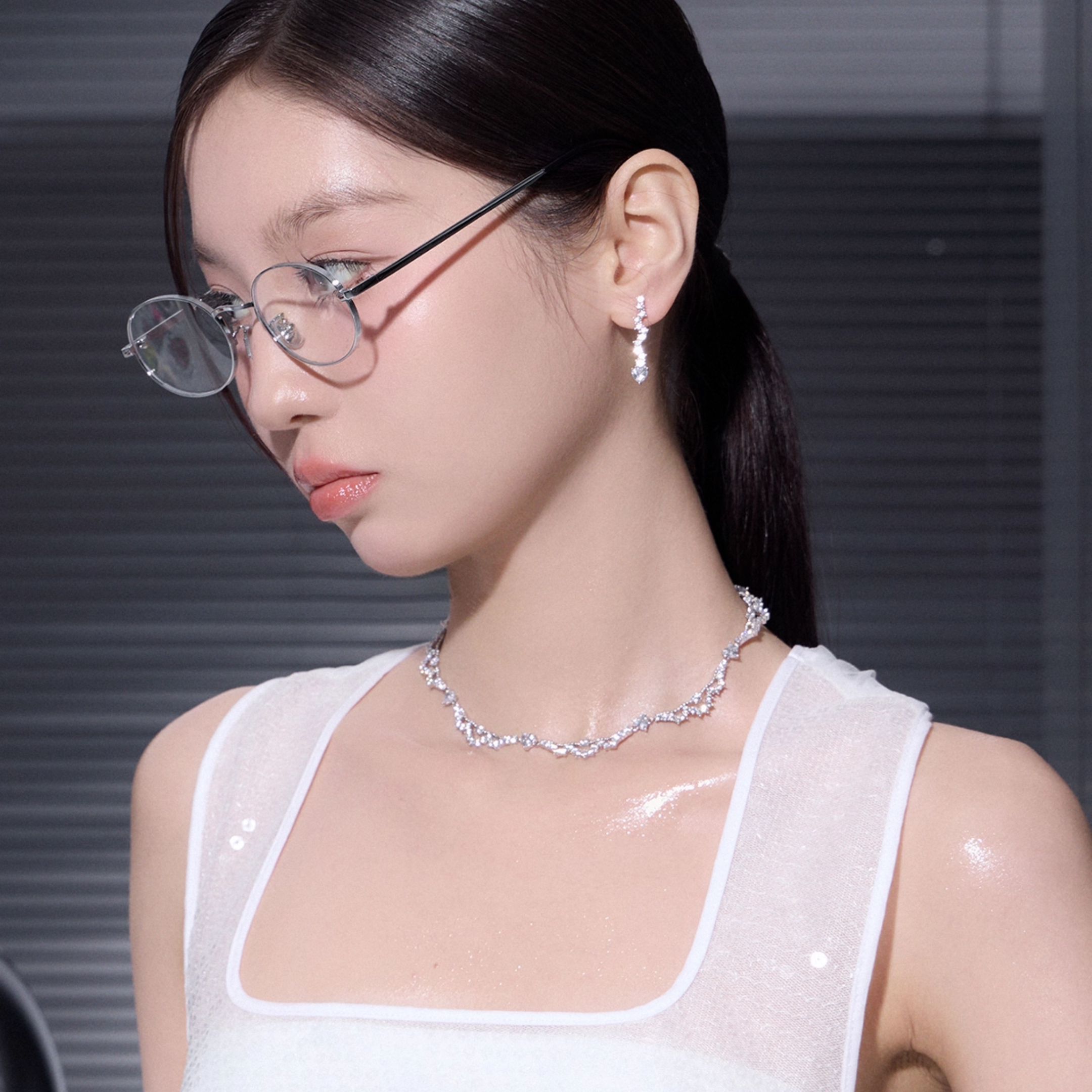 S925 Cubic zirconia stellar pierce[set item]