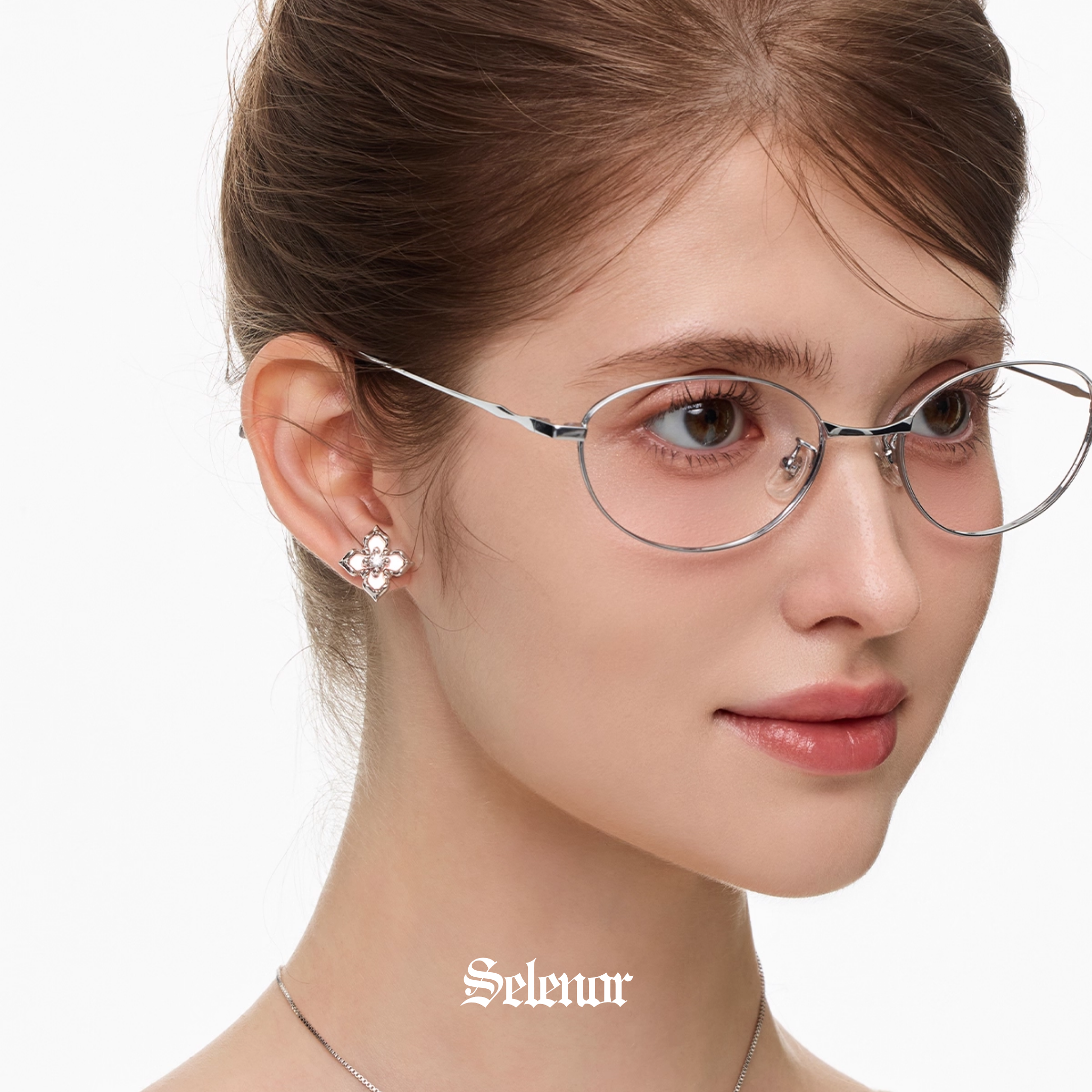 Cubic zirconia rosine pierce[set item]