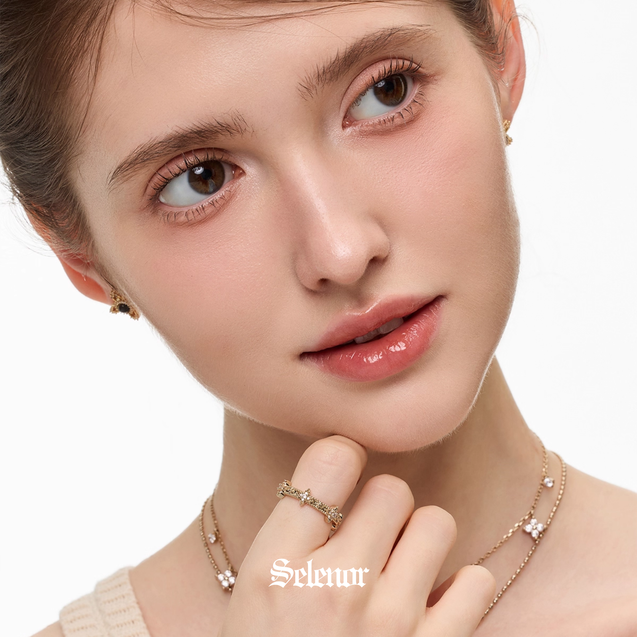 Cubic zirconia elvien ring[set item]
