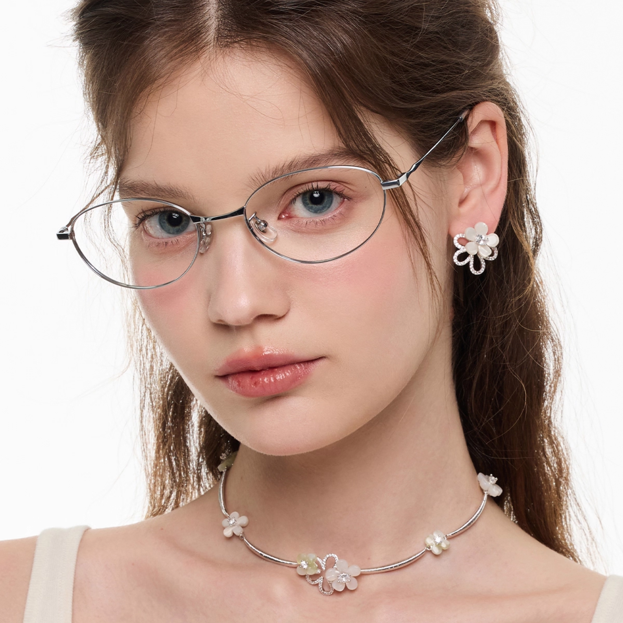 Cubic zirconia bloomelisse pierce[set item]