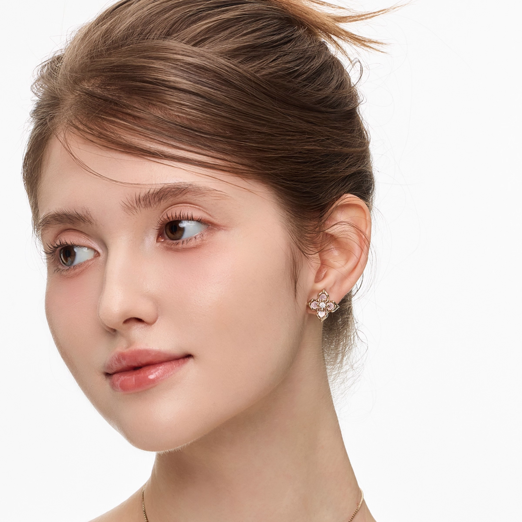 Cubic zirconia rosine pierce[set item]