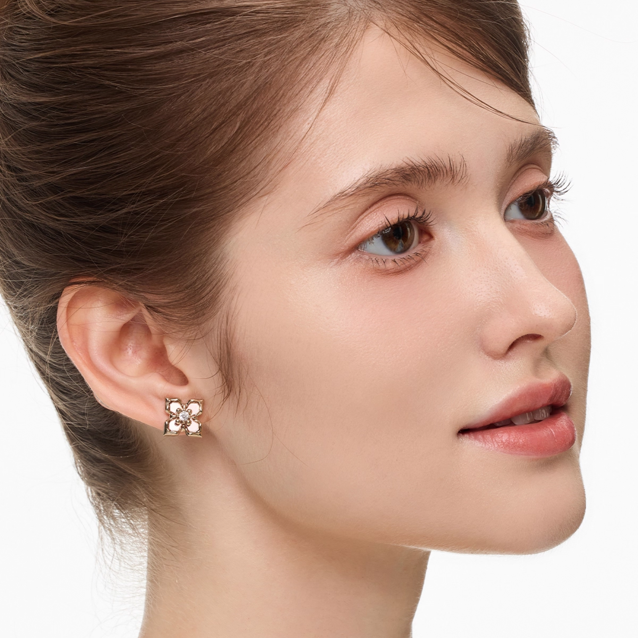 Cubic zirconia rosine pierce[set item]