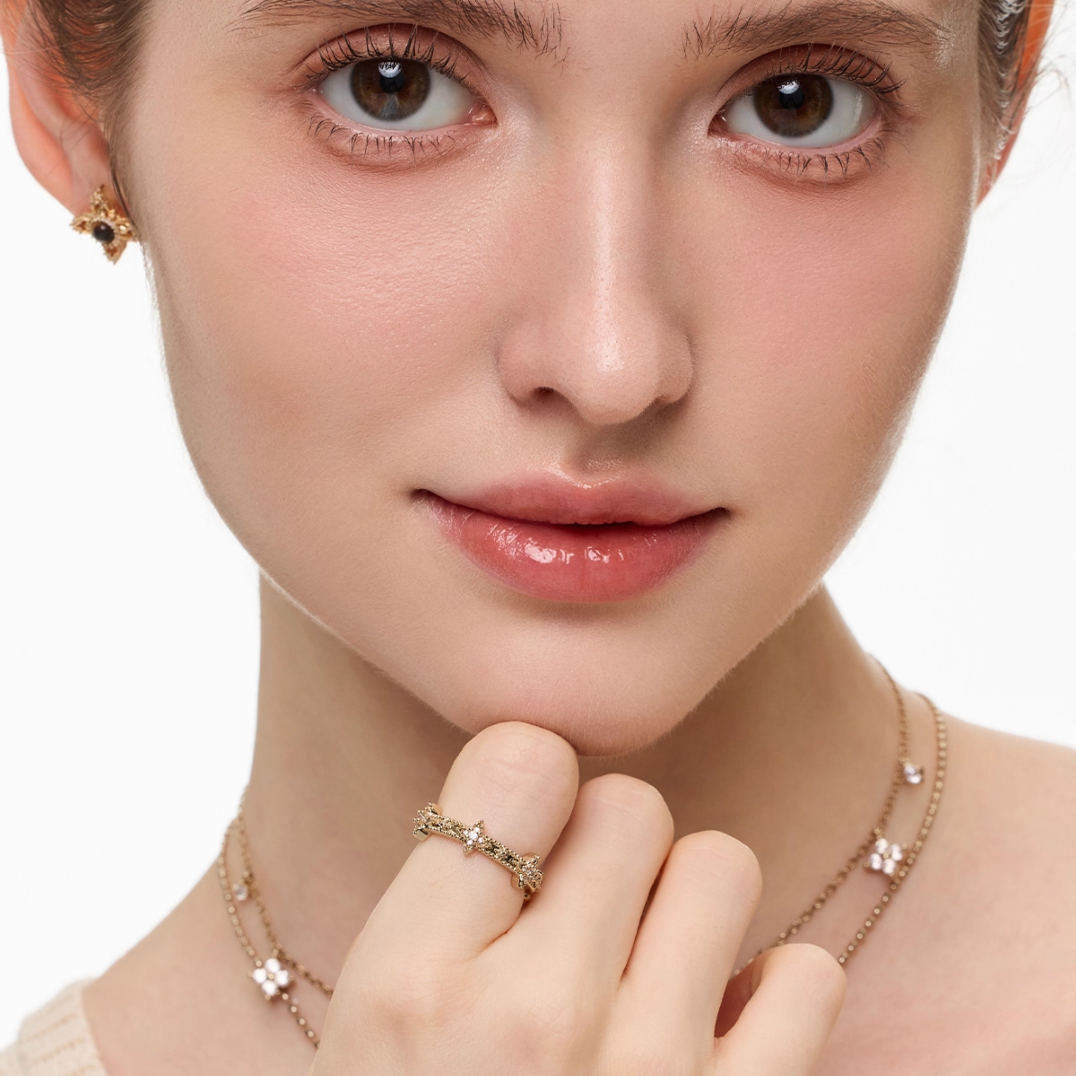 Cubic zirconia elvien ring[set item]