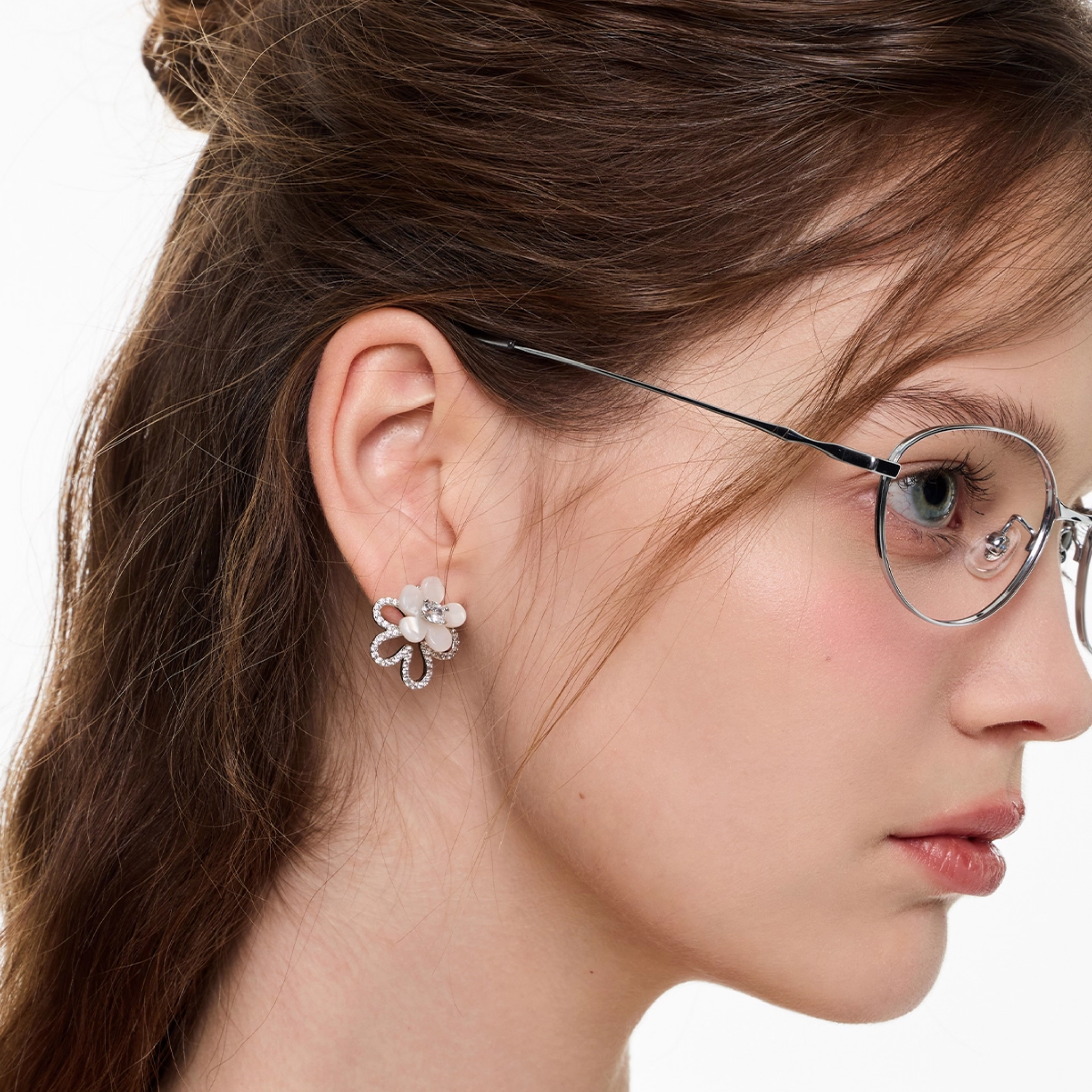Cubic zirconia bloomelisse pierce[set item]
