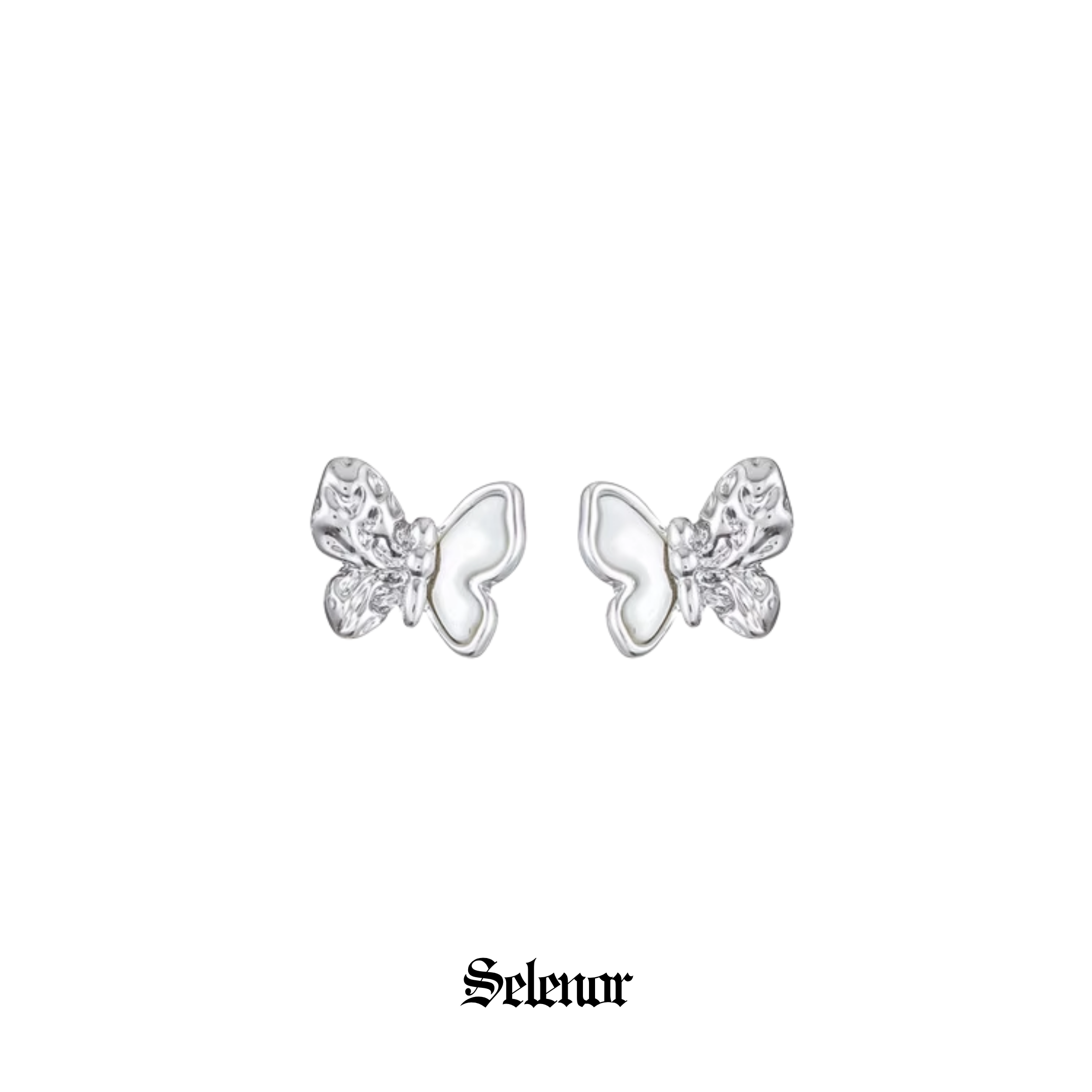 S925 Cubic zirconia butterfly gleam pierce[set item]