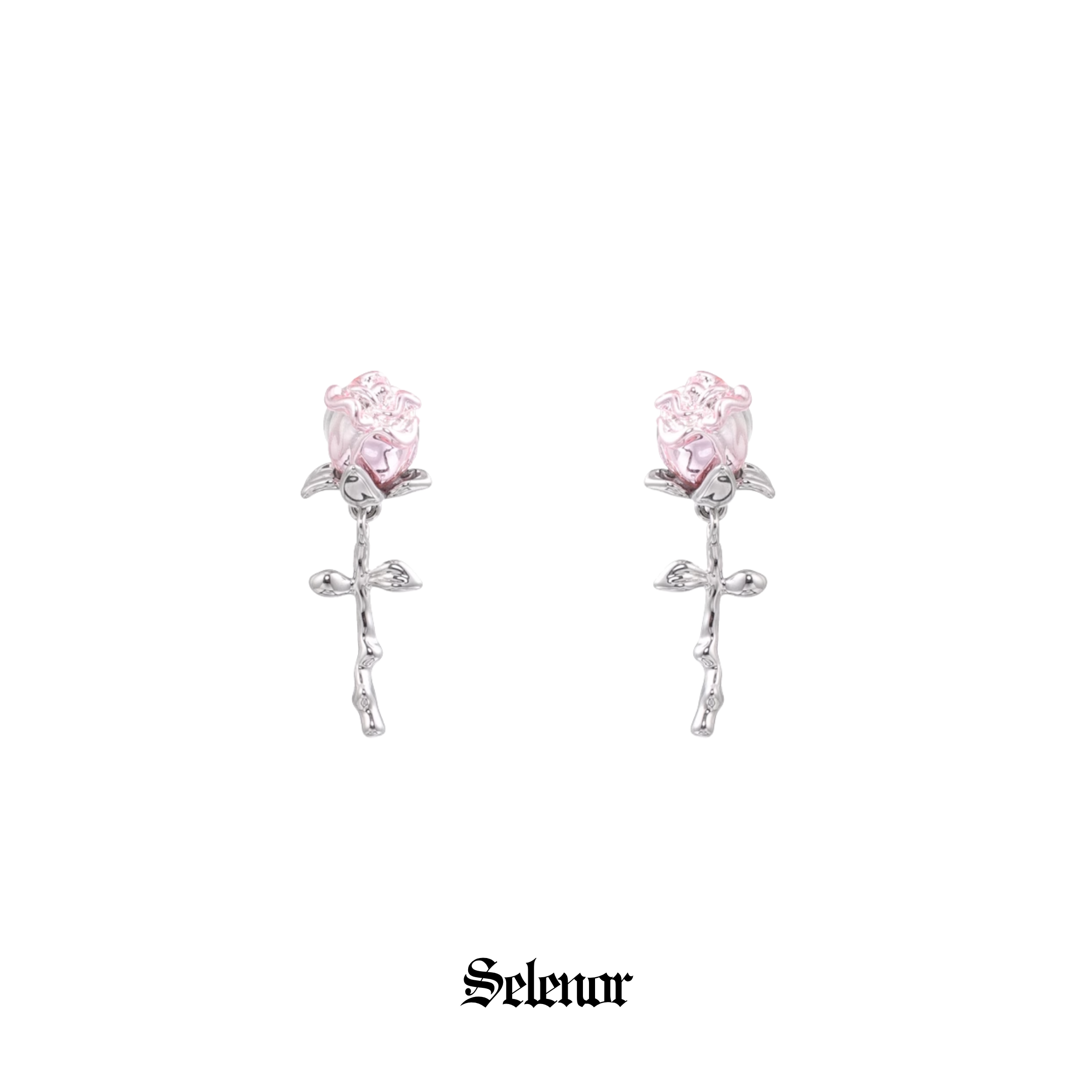 S925 Cubic zirconia rosaria pierce[set item]