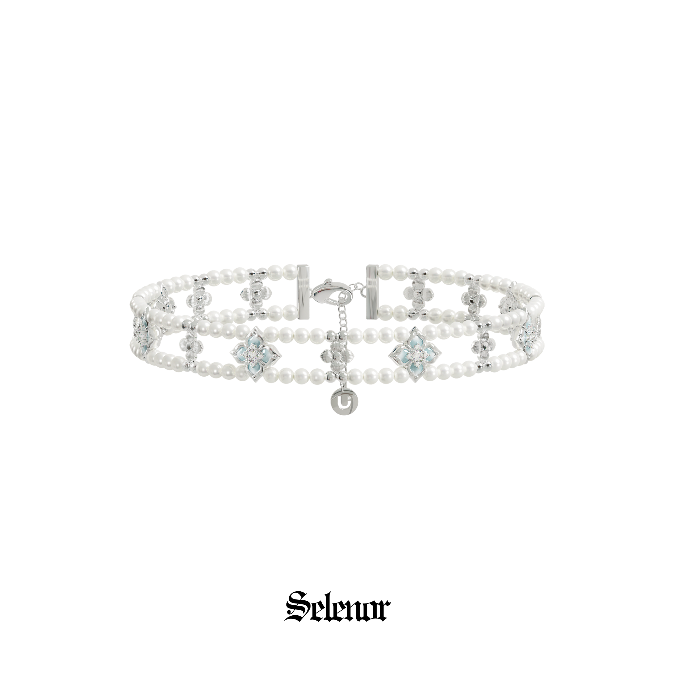 Cubic zirconia floréal choker[set item]