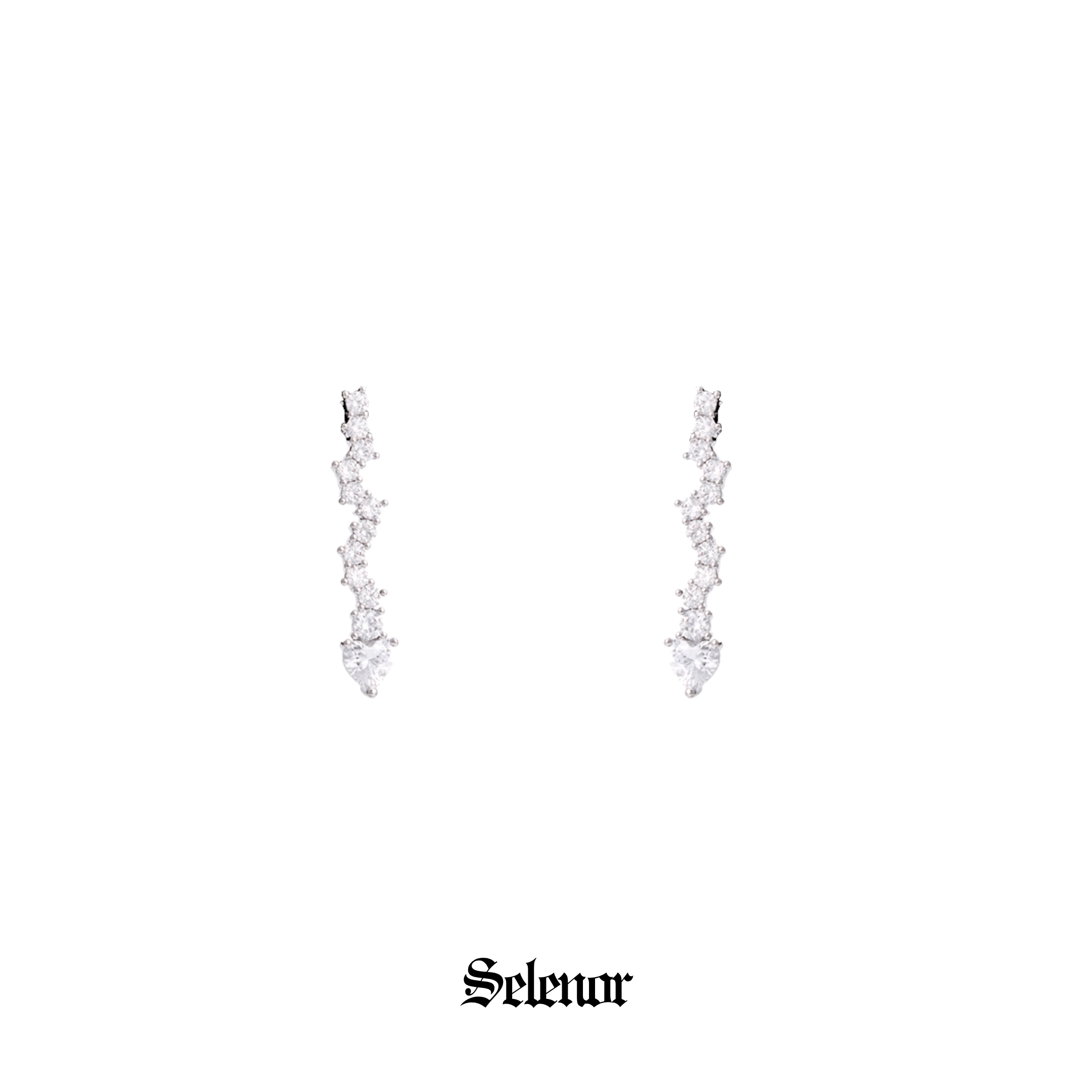 S925 Cubic zirconia stellar pierce[set item]